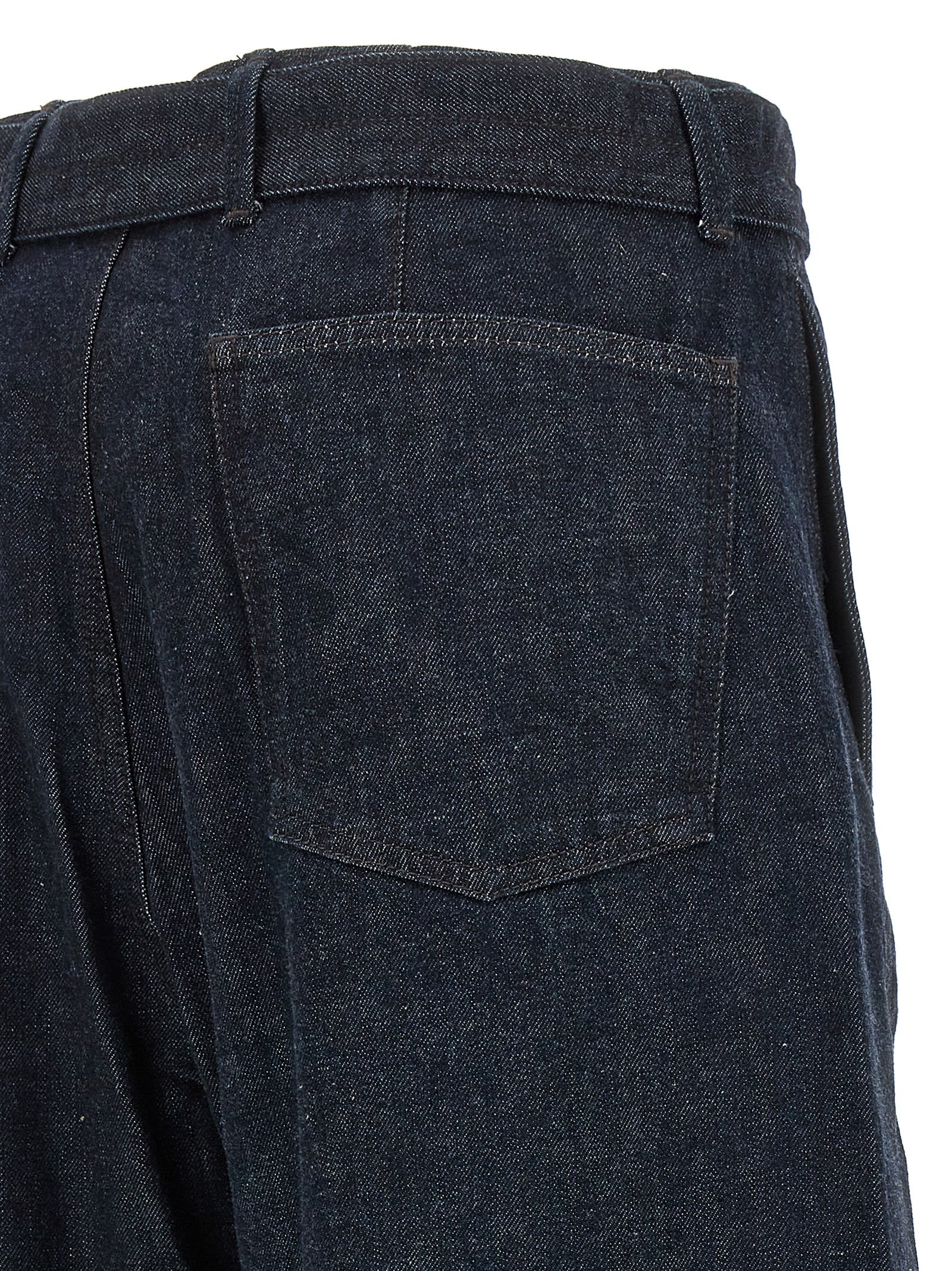 Shop Lemaire Twisted Jeans In Denim