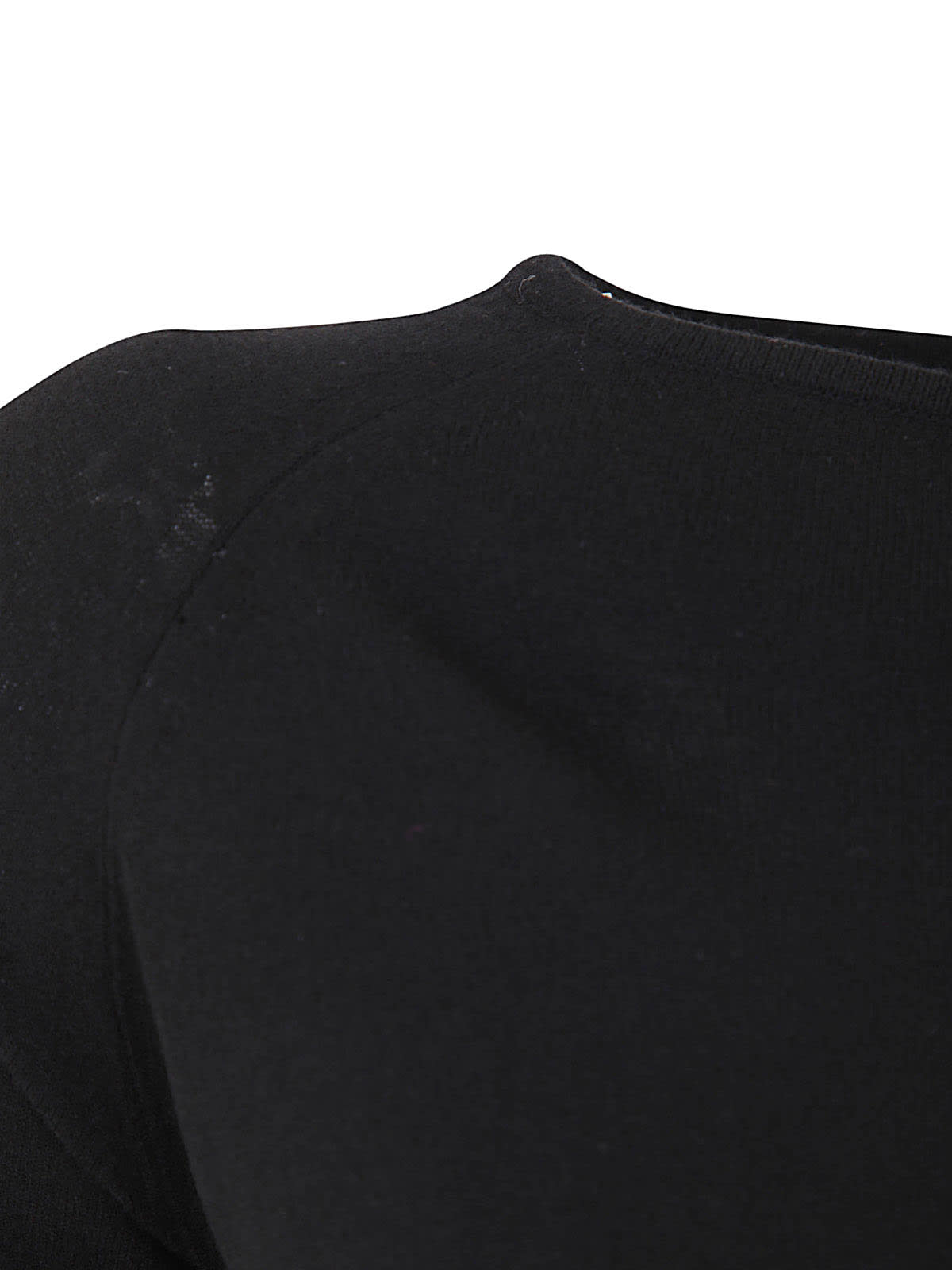 Shop Base Raglan Short Sleeves A Line Sweater In Black