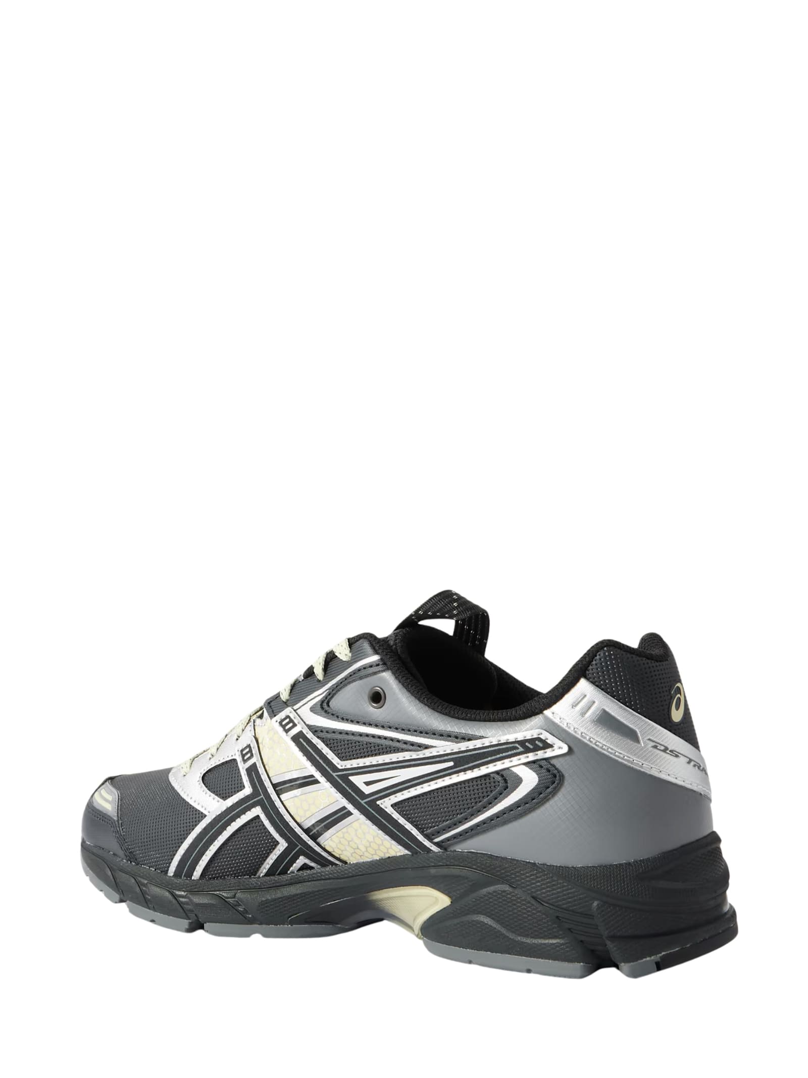 Asics Rounded Toe Sneakers With Grooved Sole And Sleek Finish In Gray
