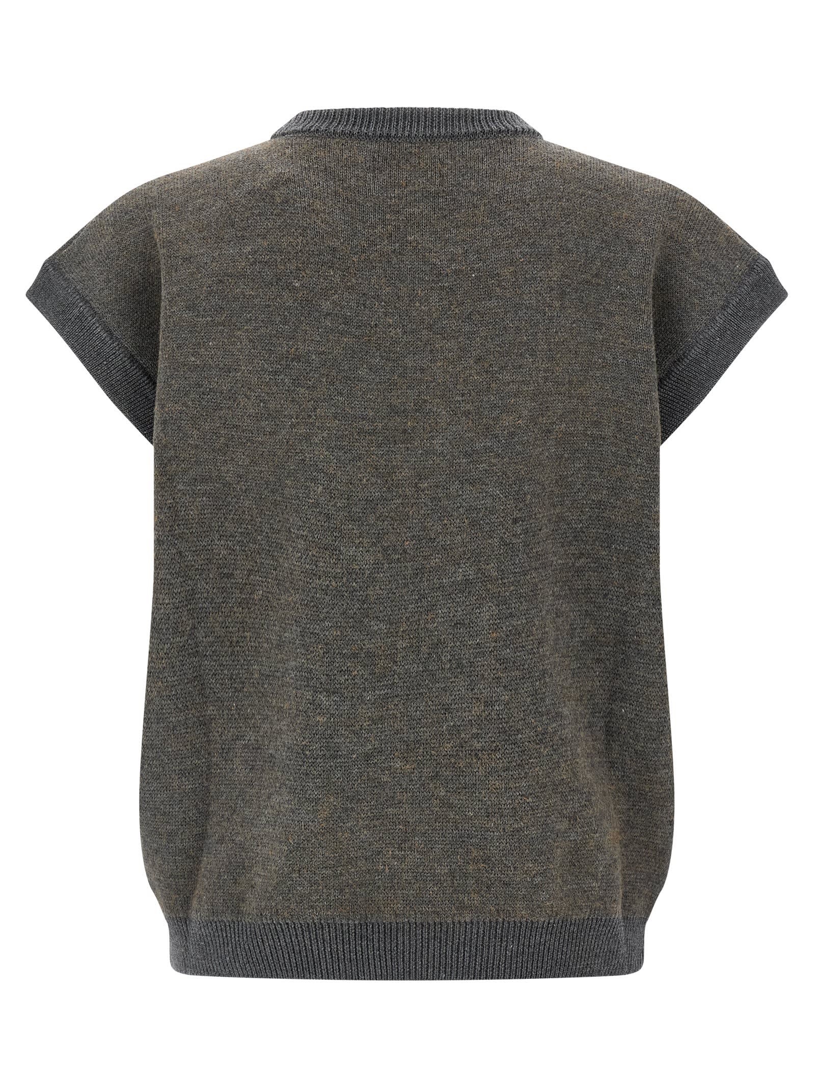 Magliano Teddy Bear V-neck Sweater In Gray