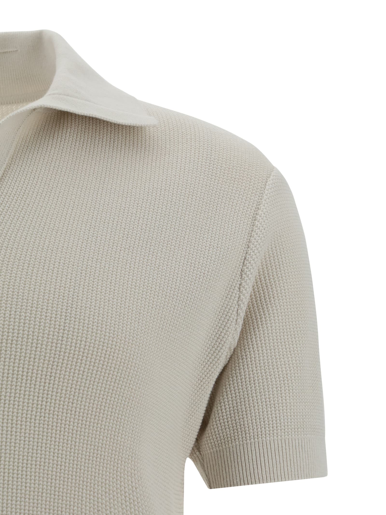 Paul&shark Polo Shirt In Biancolatte