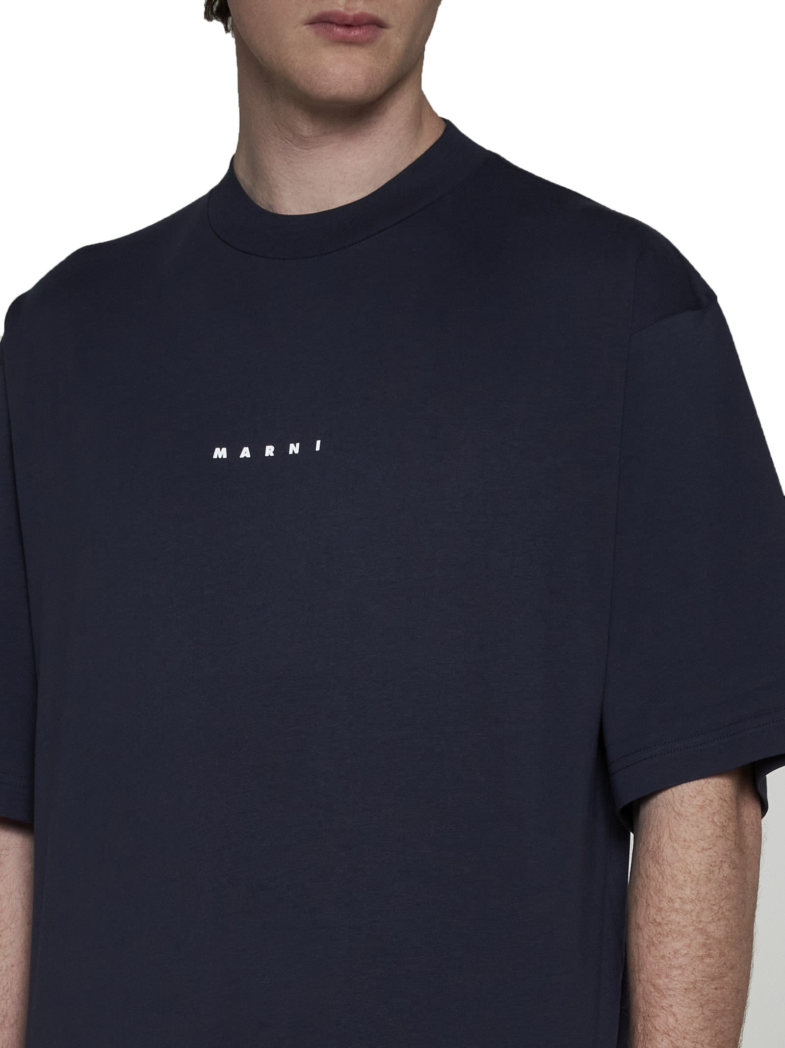Shop Marni T-shirt In Blu Black