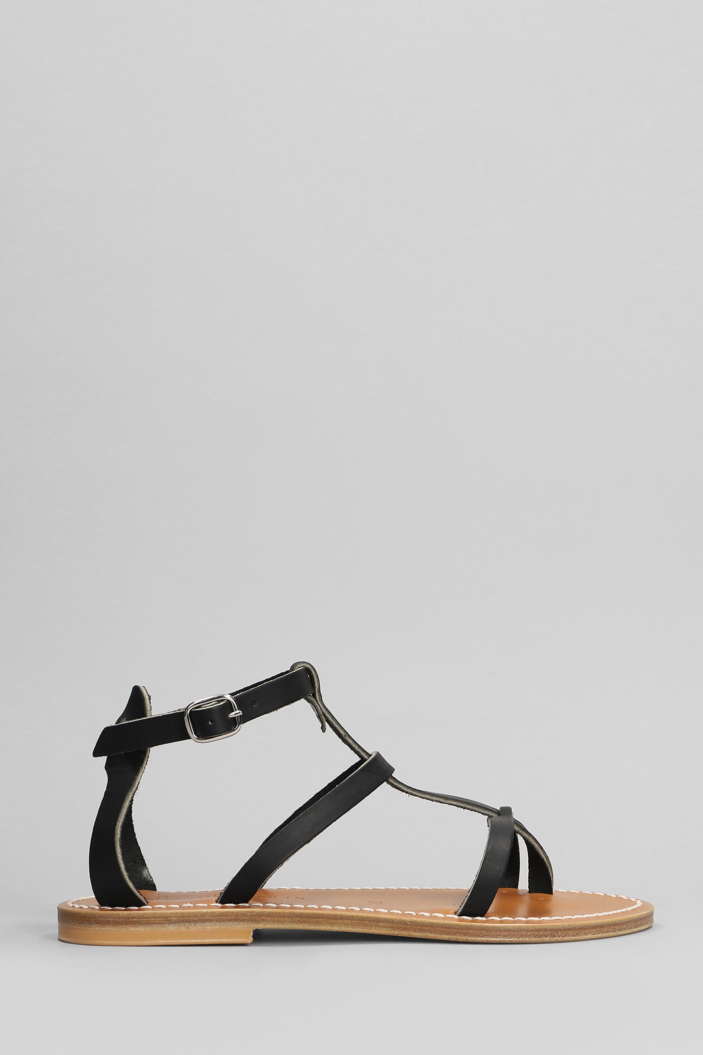 Shop Kjacques Antioche F Flats In Black Leather