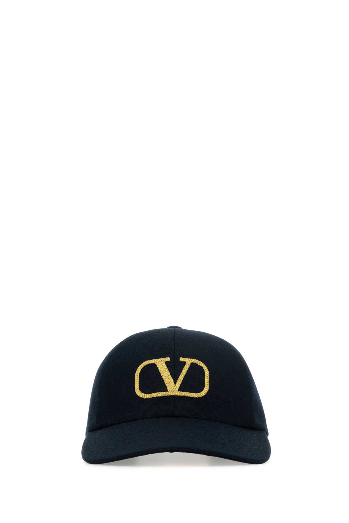 Shop Valentino Black Cotton Baseball Cap In Blunotteorooro