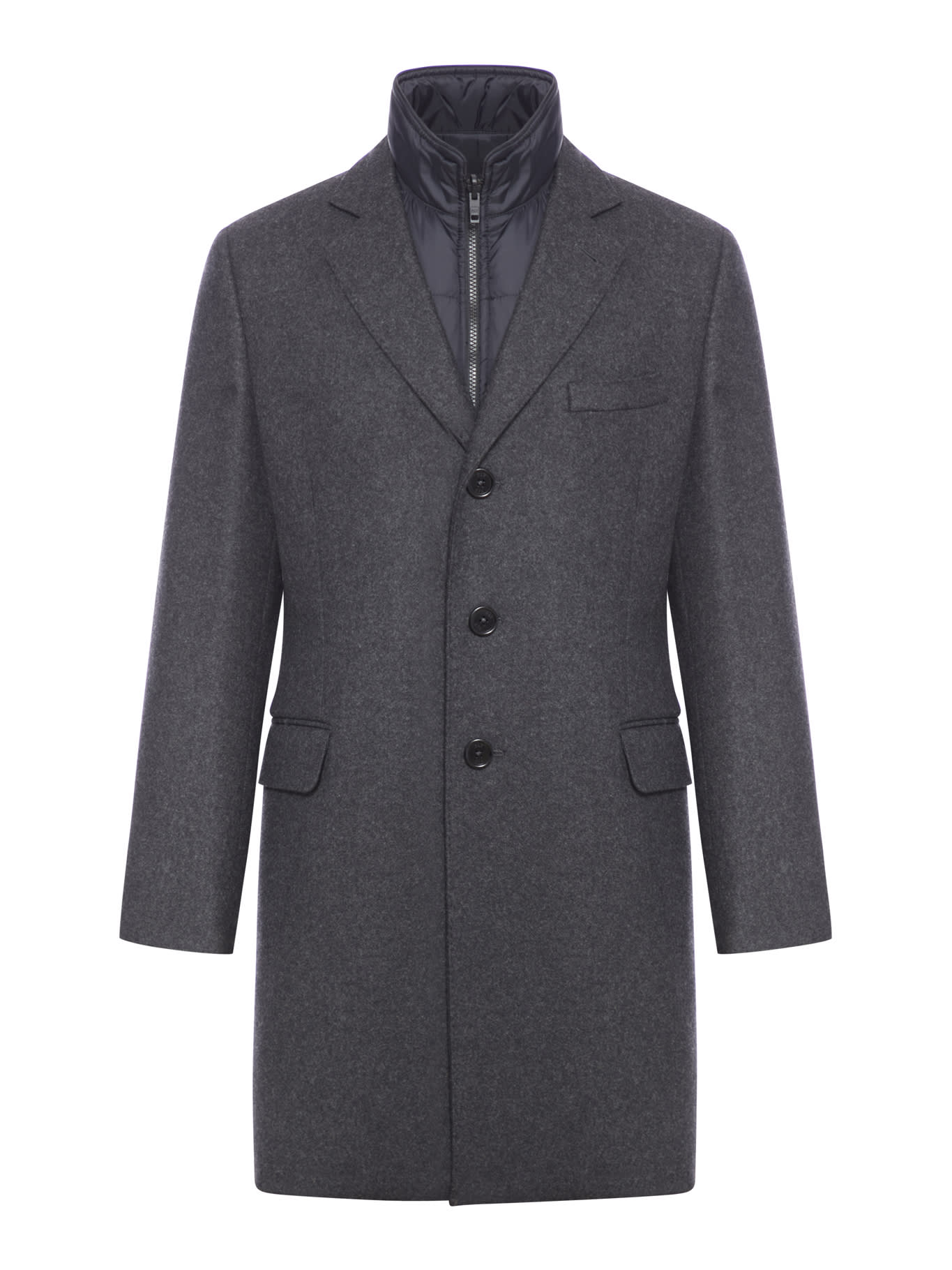 Shop Fay Easy Db Coat In Light Nicotine