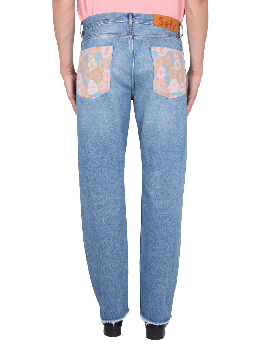 Séfr Jeans Flower In Azure