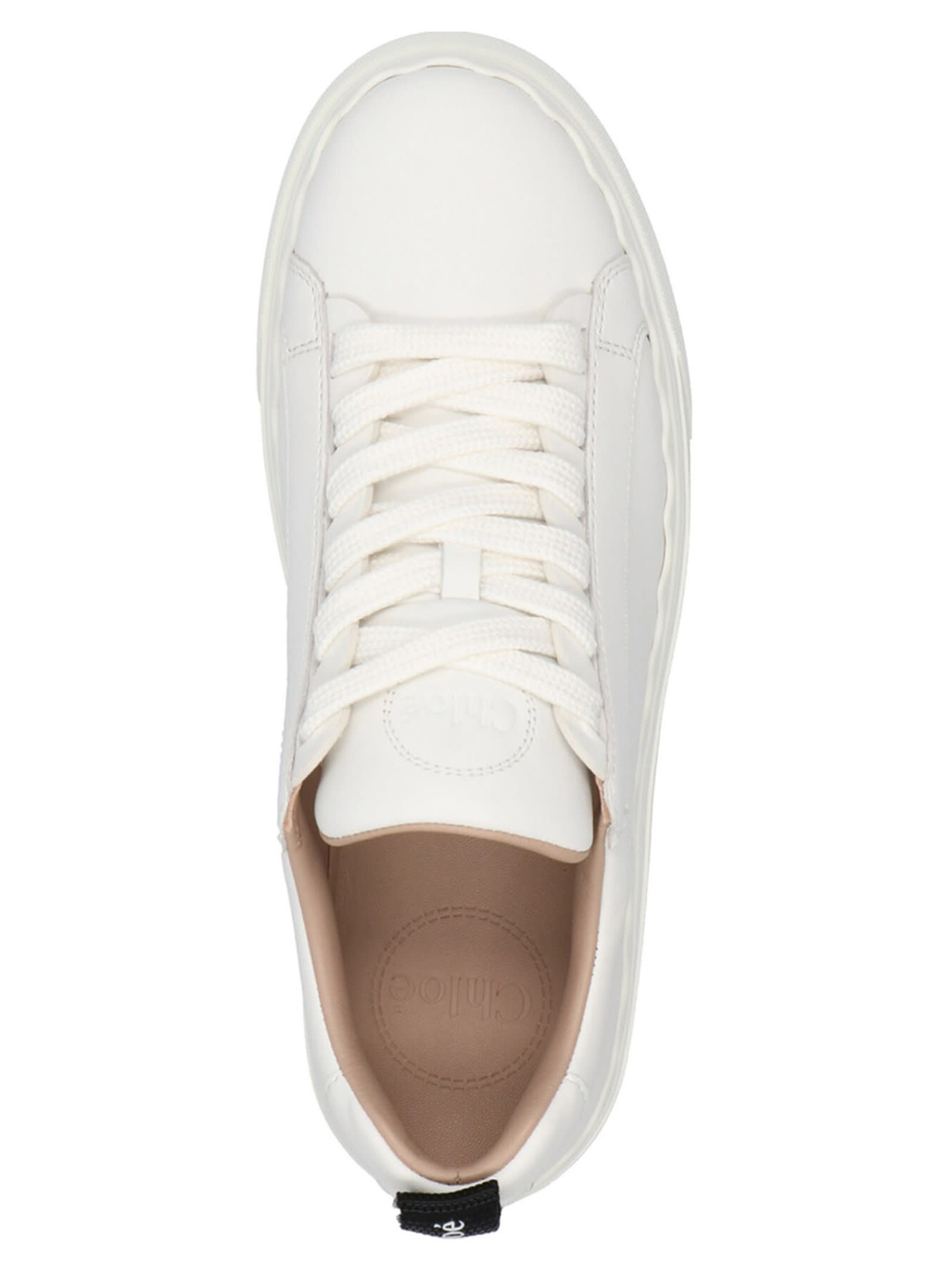 Shop Chloé Lauren Sneakers In White