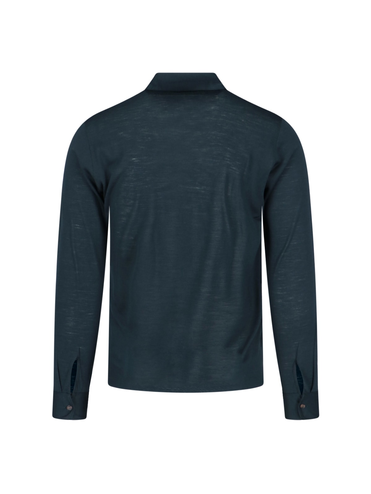 Zanone Virgin Wool Polo Shirt In Green