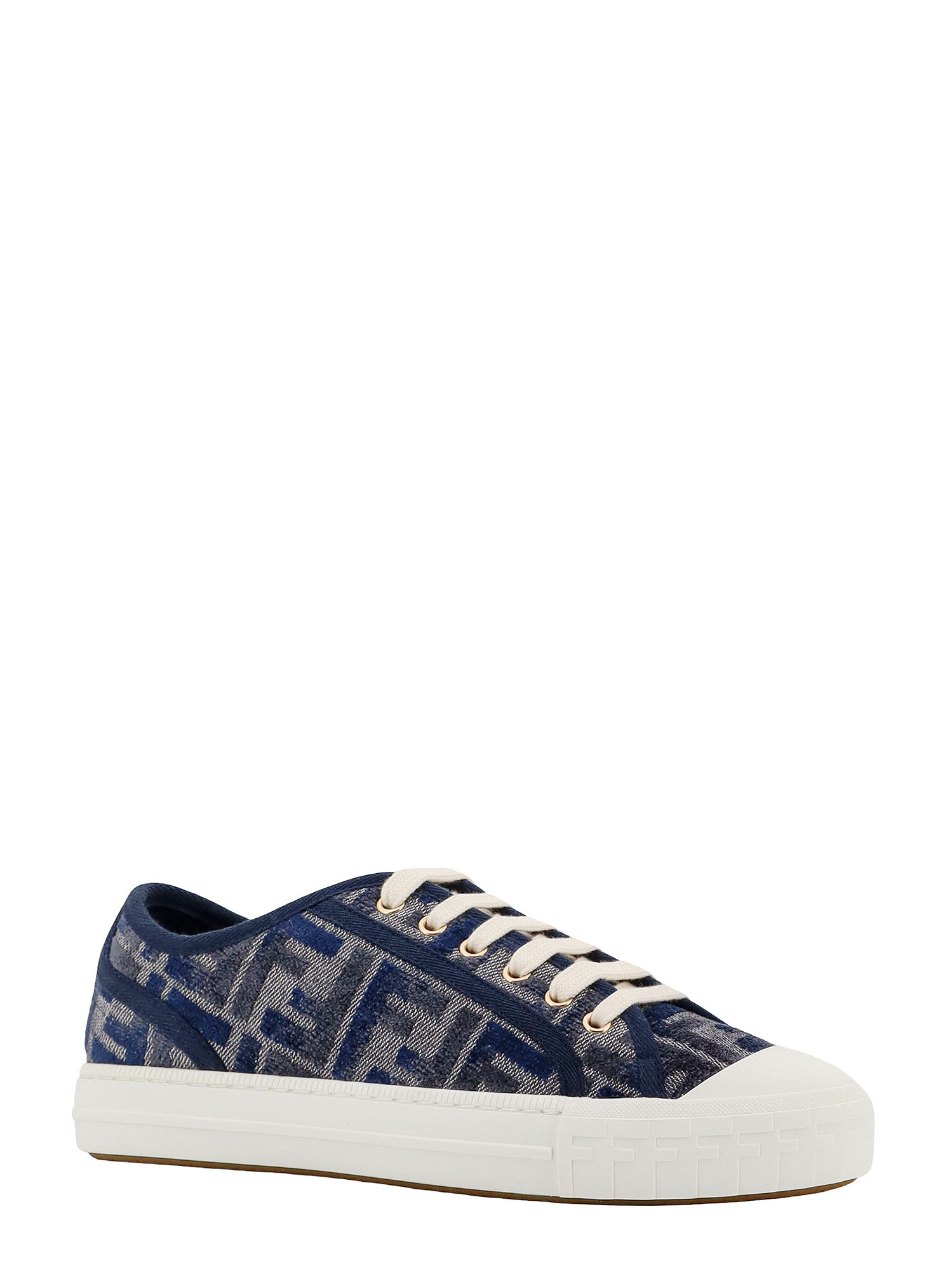 Shop Fendi Domino Sneakers In Blue