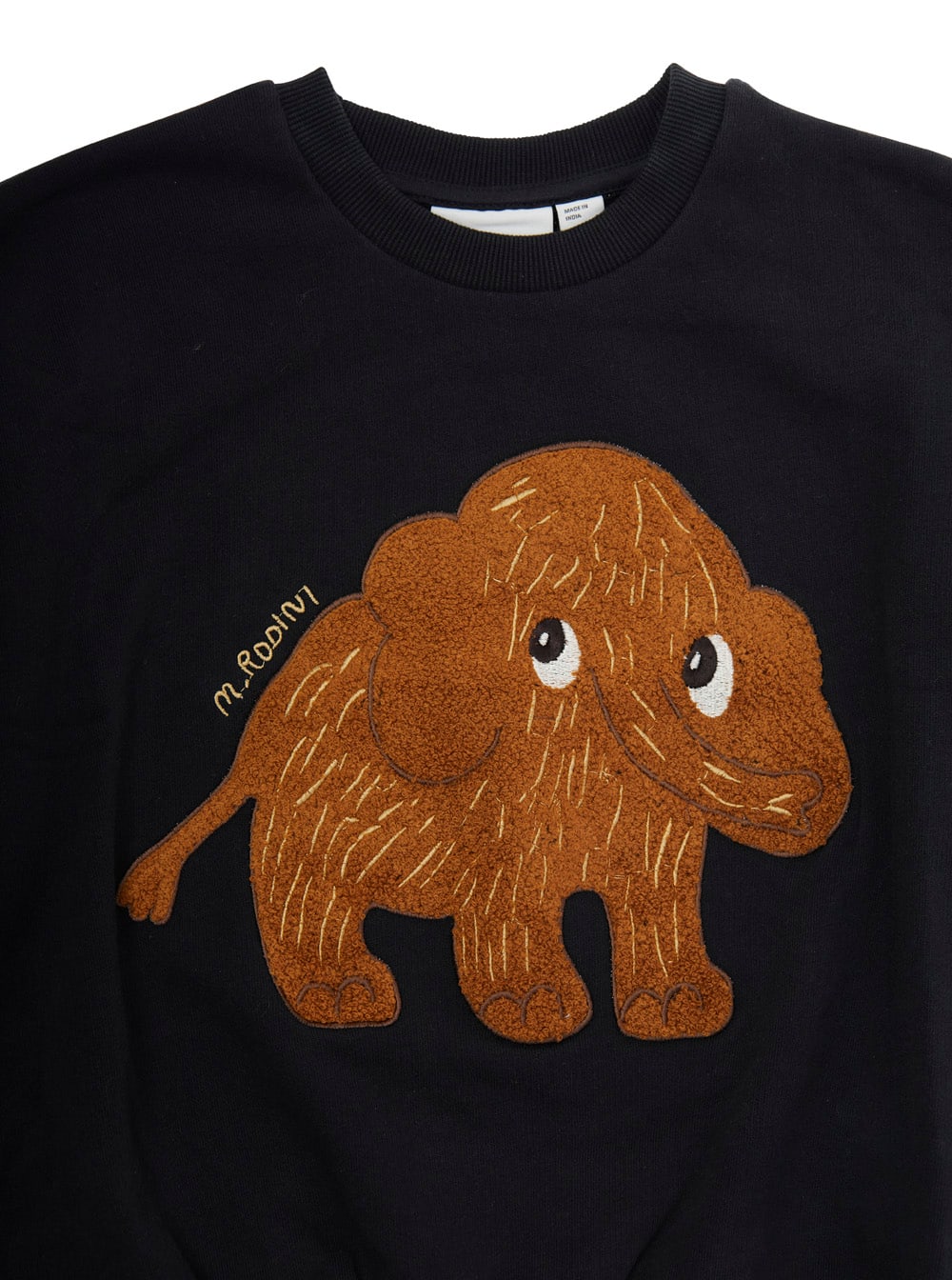 Mini Rodini Black Sweatshirt With Maxi Logo On The Front In Cotton Boy In Black