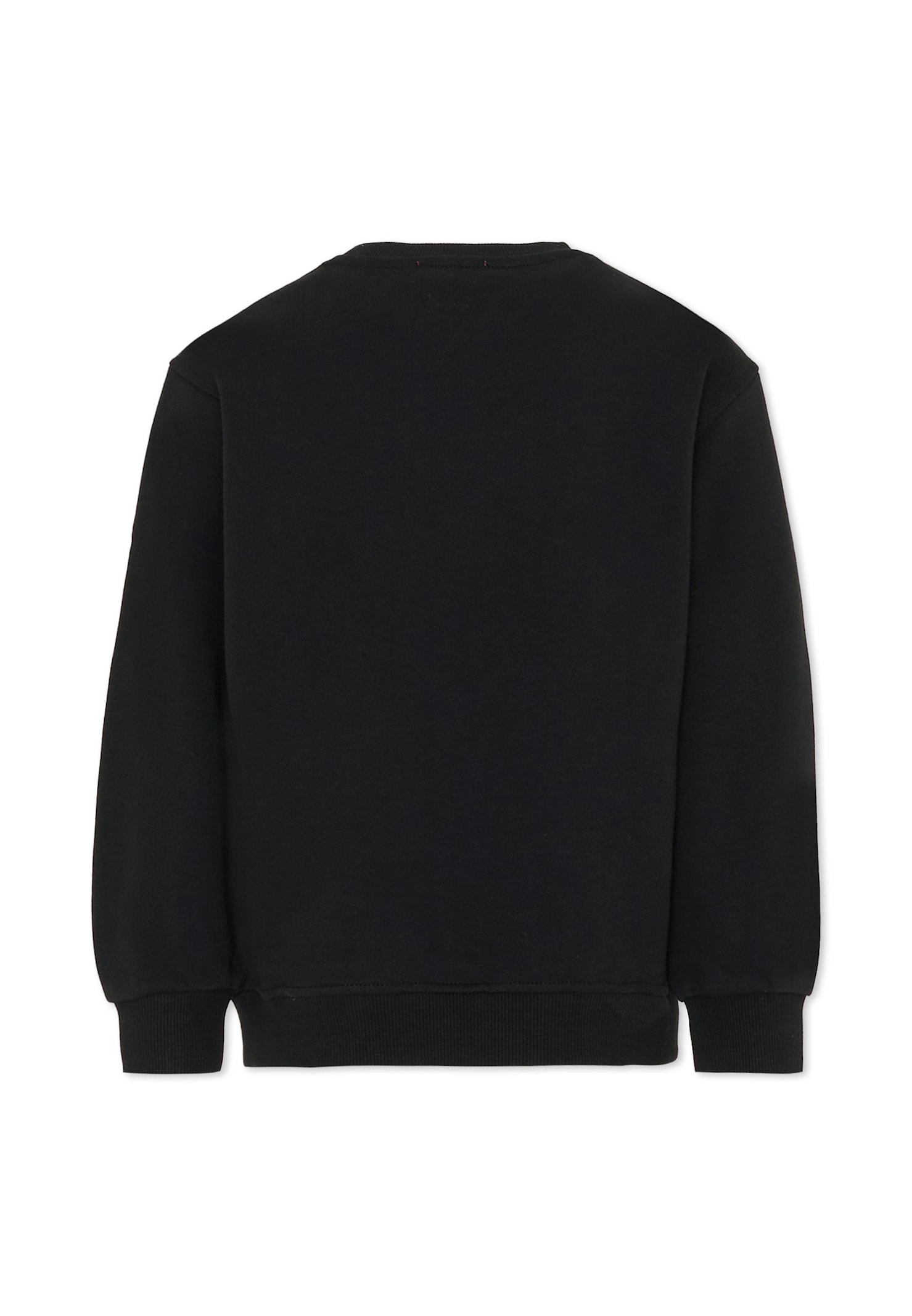 Diesel Black Sweatshirt For Boy With Gray Logo In Black
