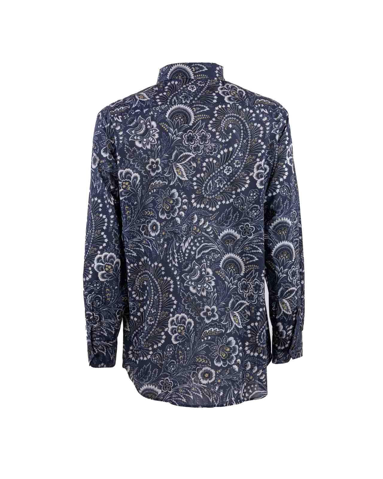 Shop Etro Pattern-printed Button-up Shirt In Stampa F.do Blu