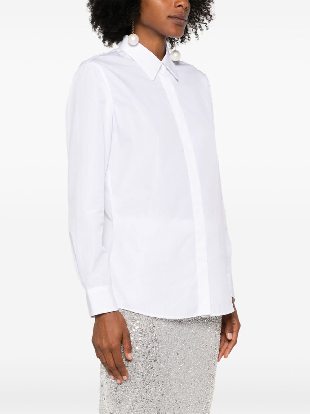 Shop Dries Van Noten Camicia Popeline In White