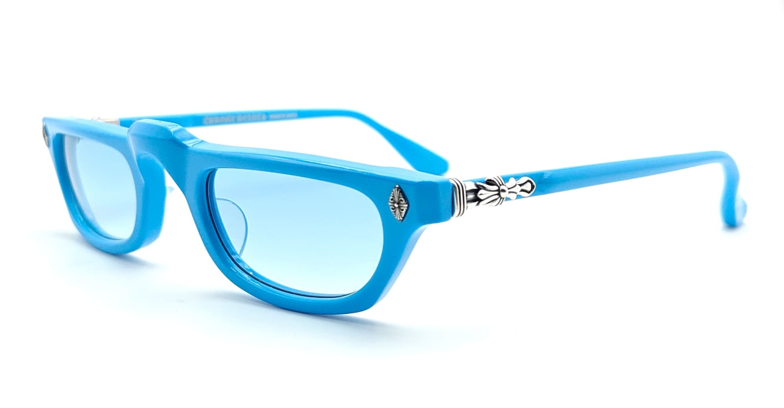 Shop Chrome Hearts Ed-ucuntation - Blew Tew Sunglasses In Blue