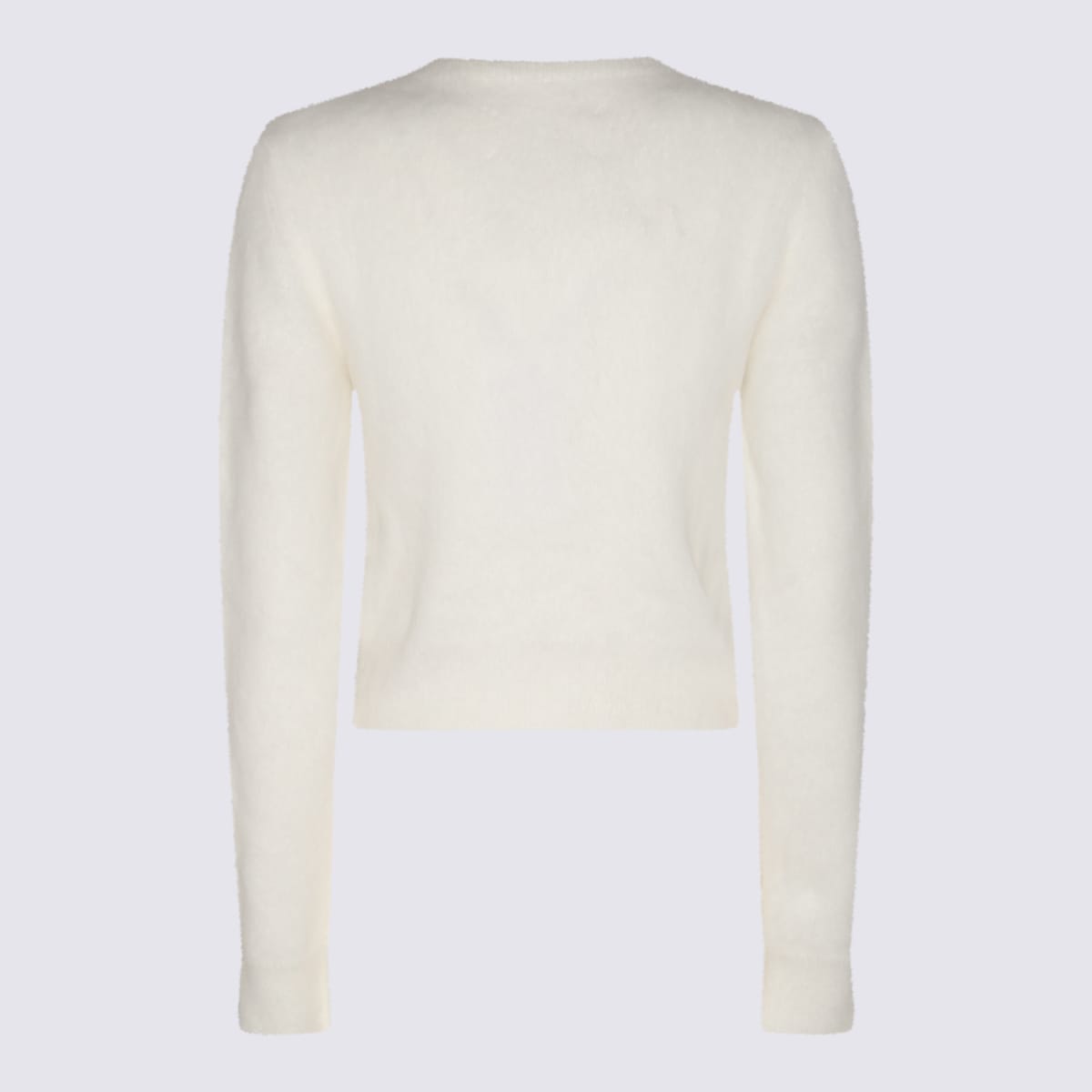 Shop Maison Margiela White Angora Knitwear