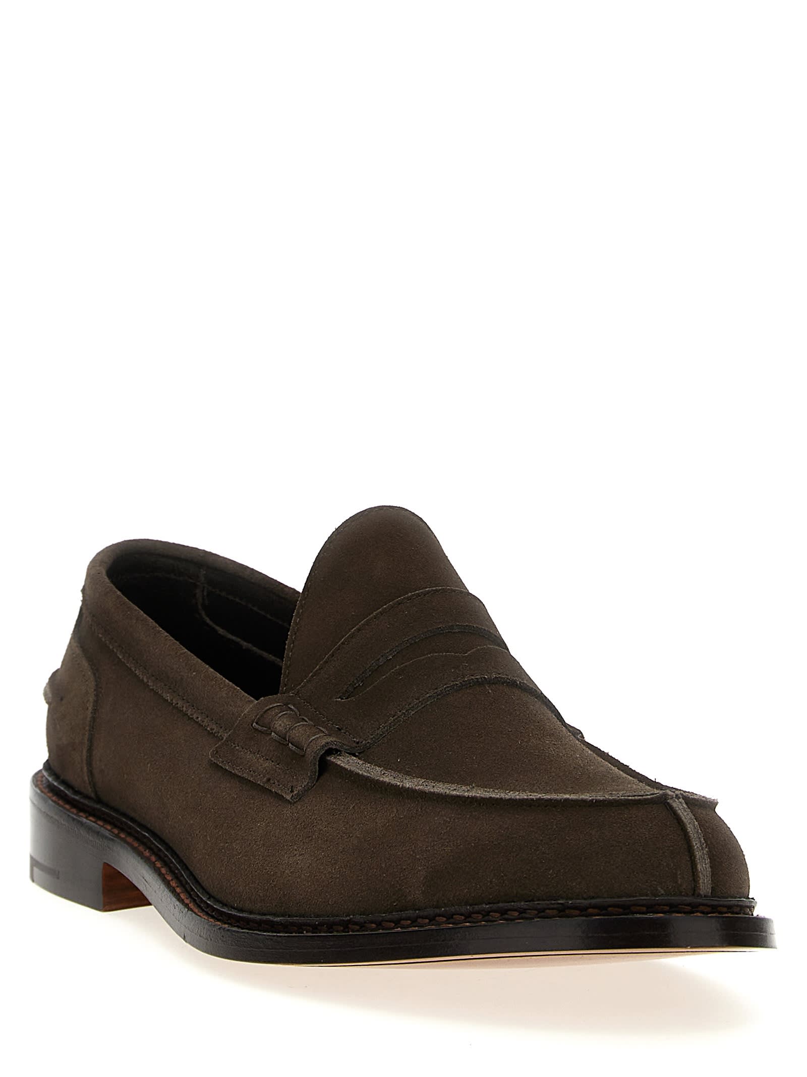 Tricker's Loafers With Round Toe And Penny Strap In Brown