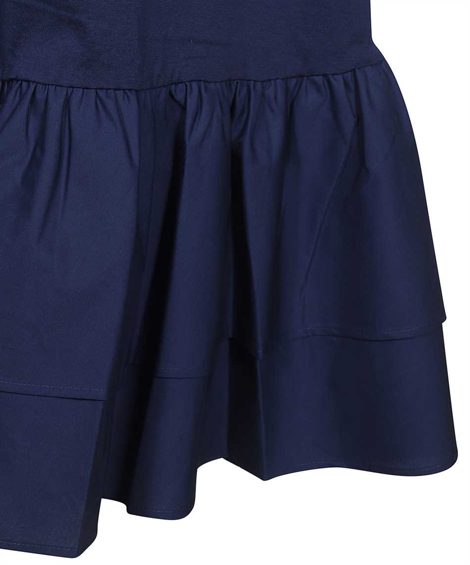 Weekend Max Mara Ruffled Cotton Mini Dress In Blue