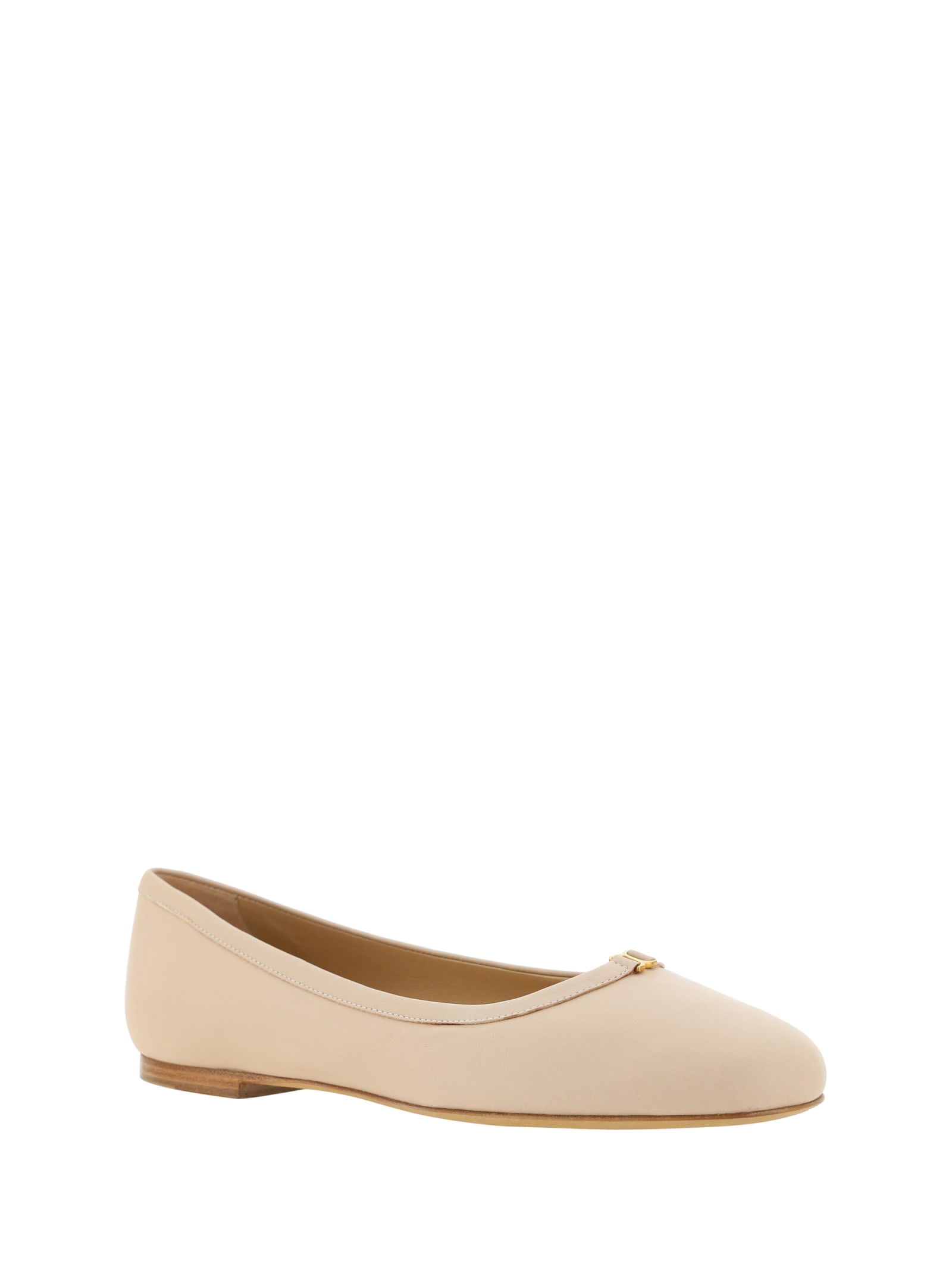 Shop Chloé Marcie Ballerinas In Delicate Nude