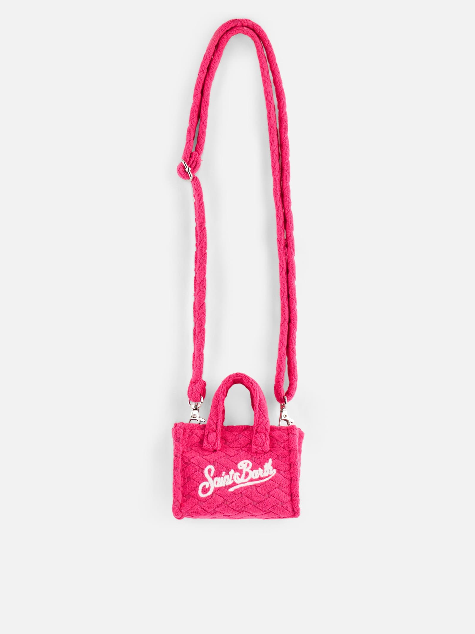 MC2 SAINT BARTH FUCHSIA TERRY EMBOSSED KEY HOLDER