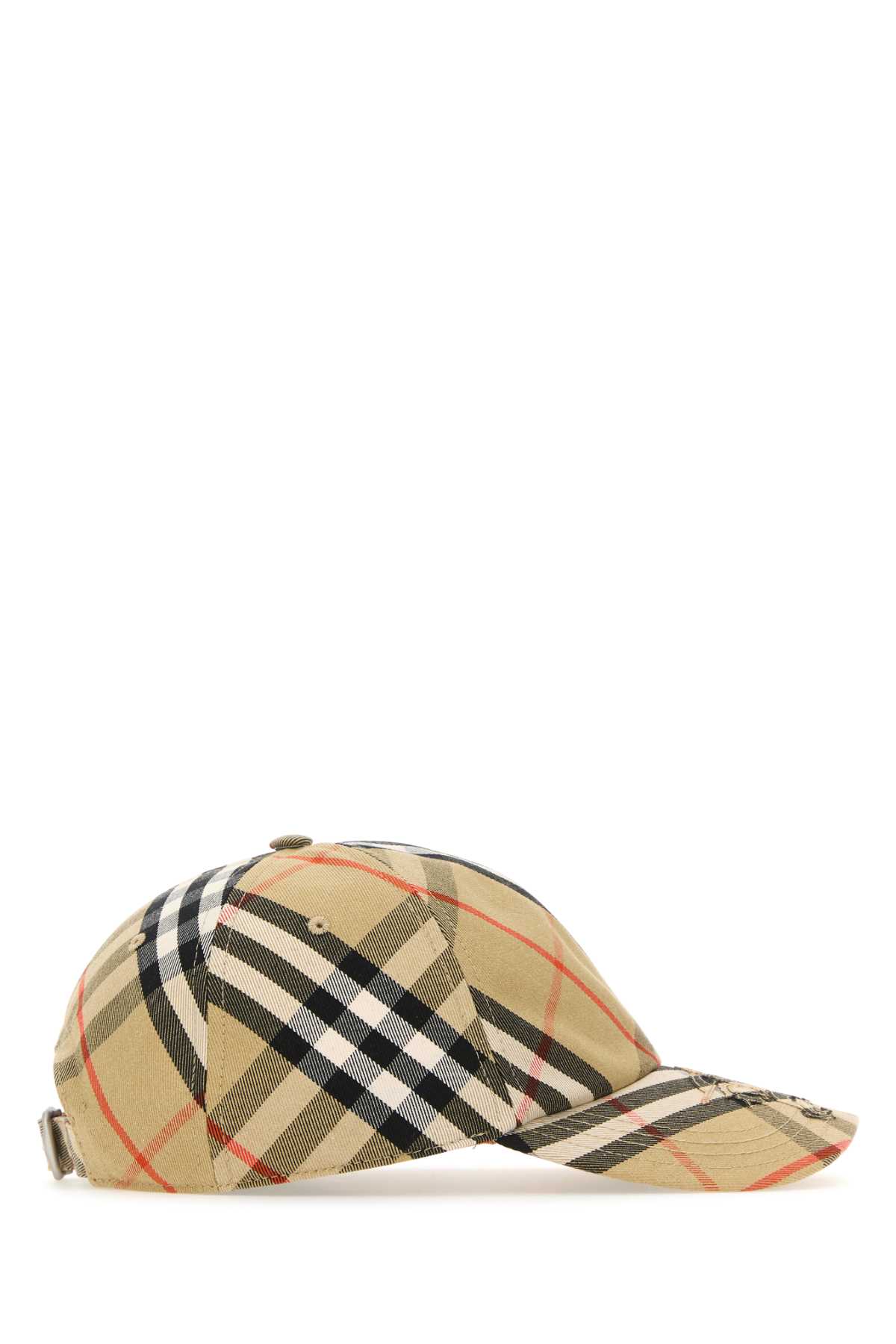 Shop Burberry Printed Polyester Blend Baseball Cap In Sand