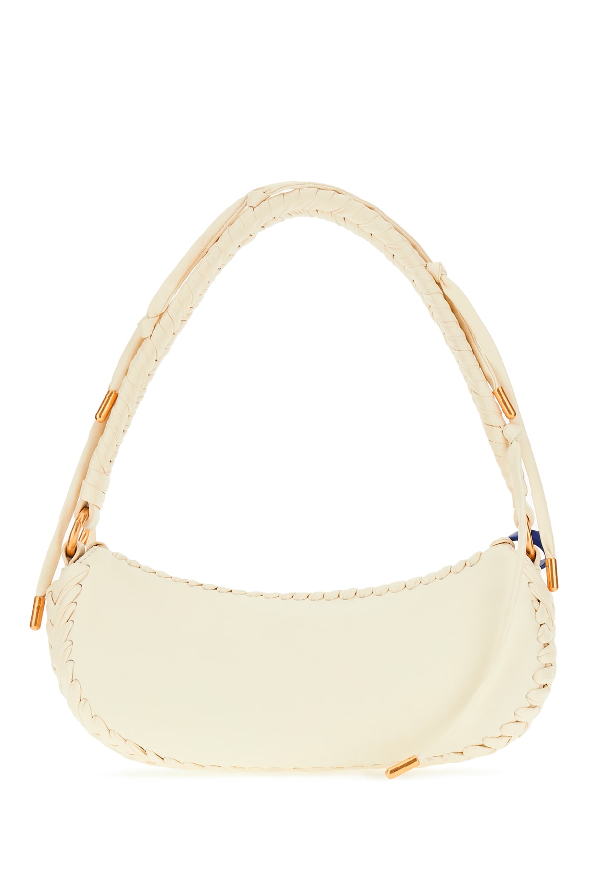 Shop Off-white Ivory Leather Edge Shoulder Bag In 6100