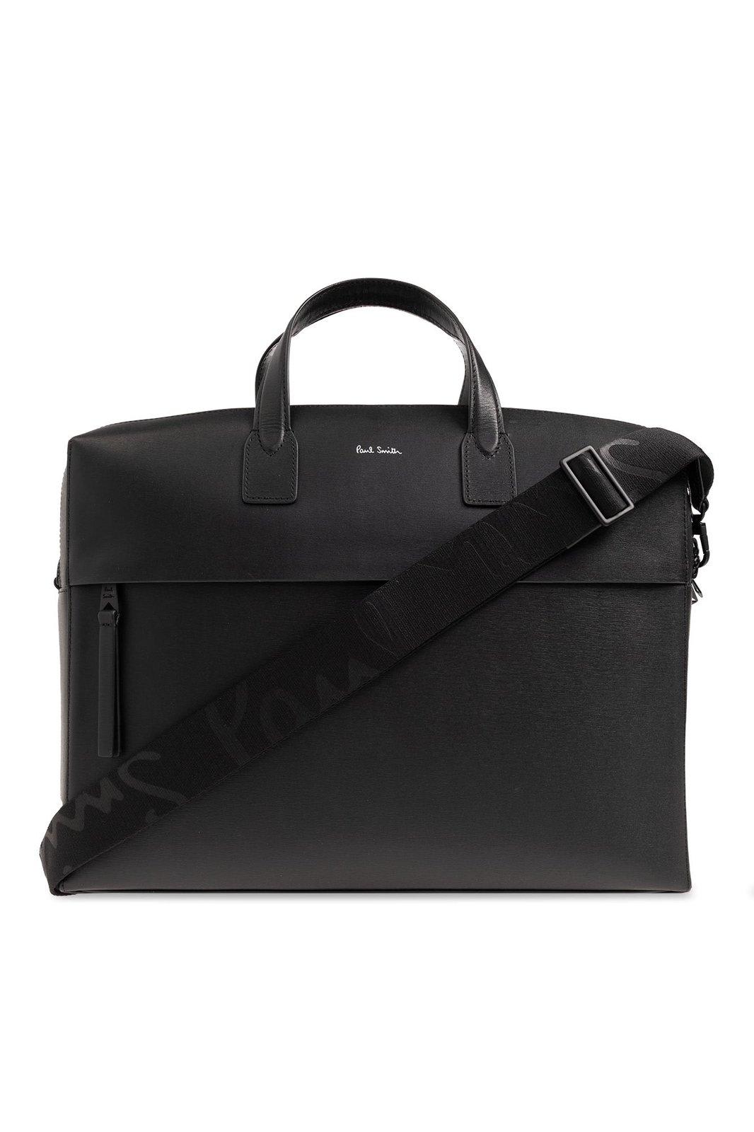 Shop Paul Smith Leather Briefcase In Nero