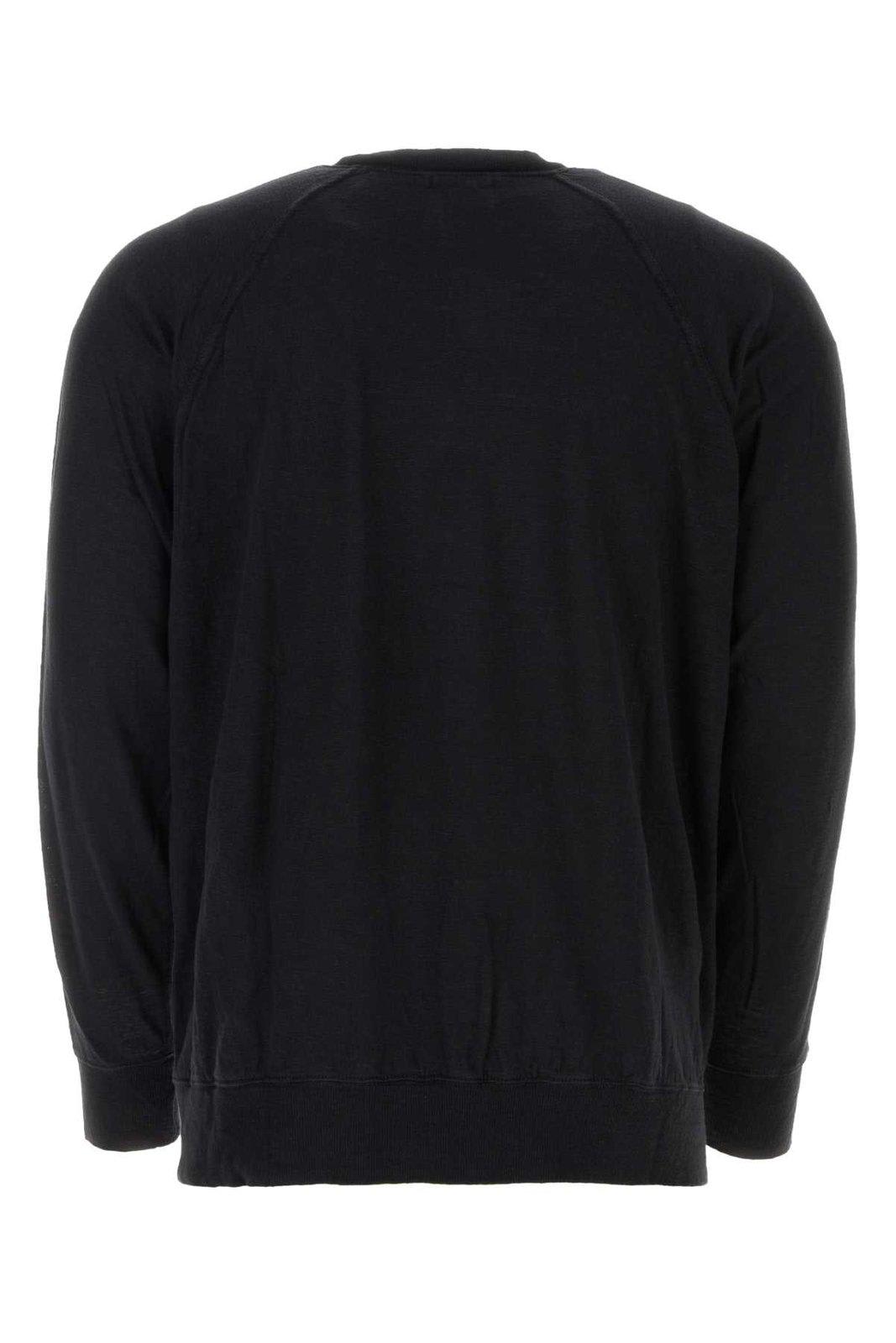Shop Isabel Marant Logo Printed Long-sleeved Sweatshirt In Black