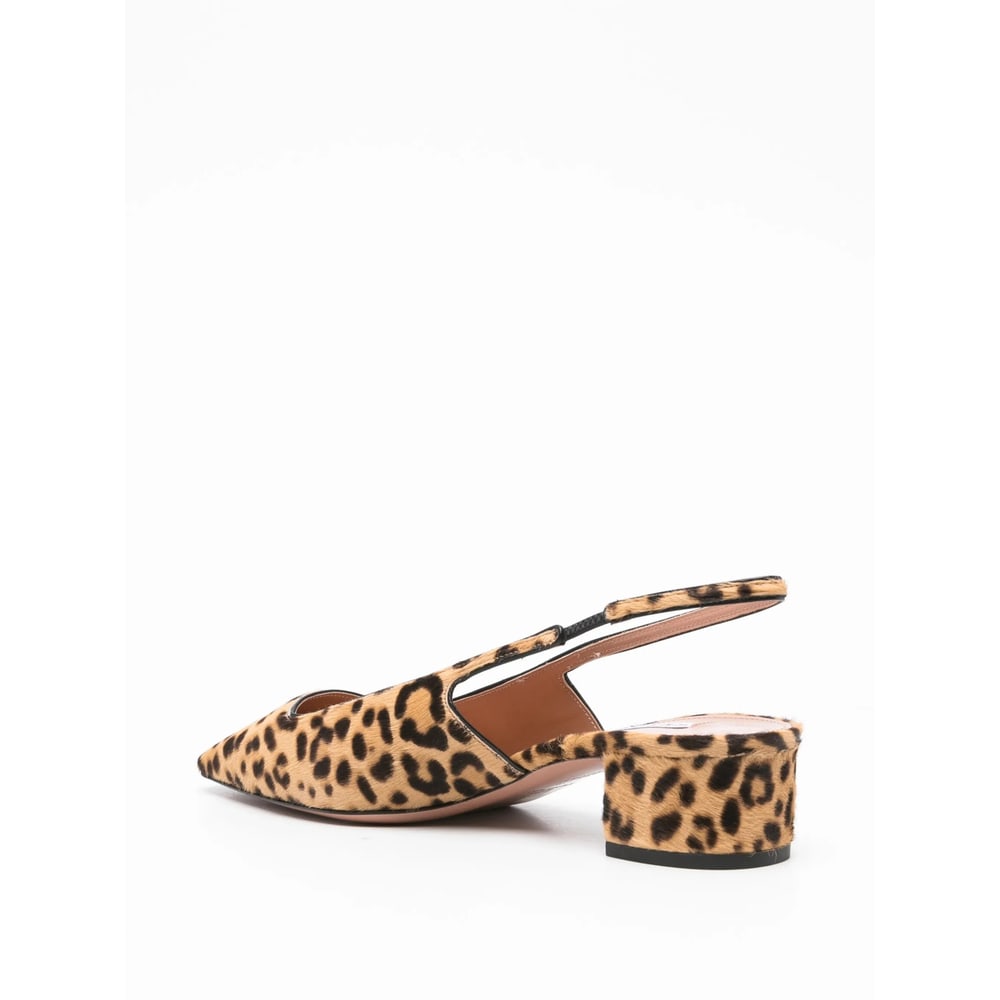 Aquazzura Décolleté New Purist Sling 50 In Animal Print