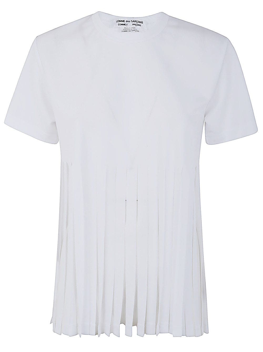 Shop Comme Des Garçons Comme Des Garçons Fringed T-shirt In White