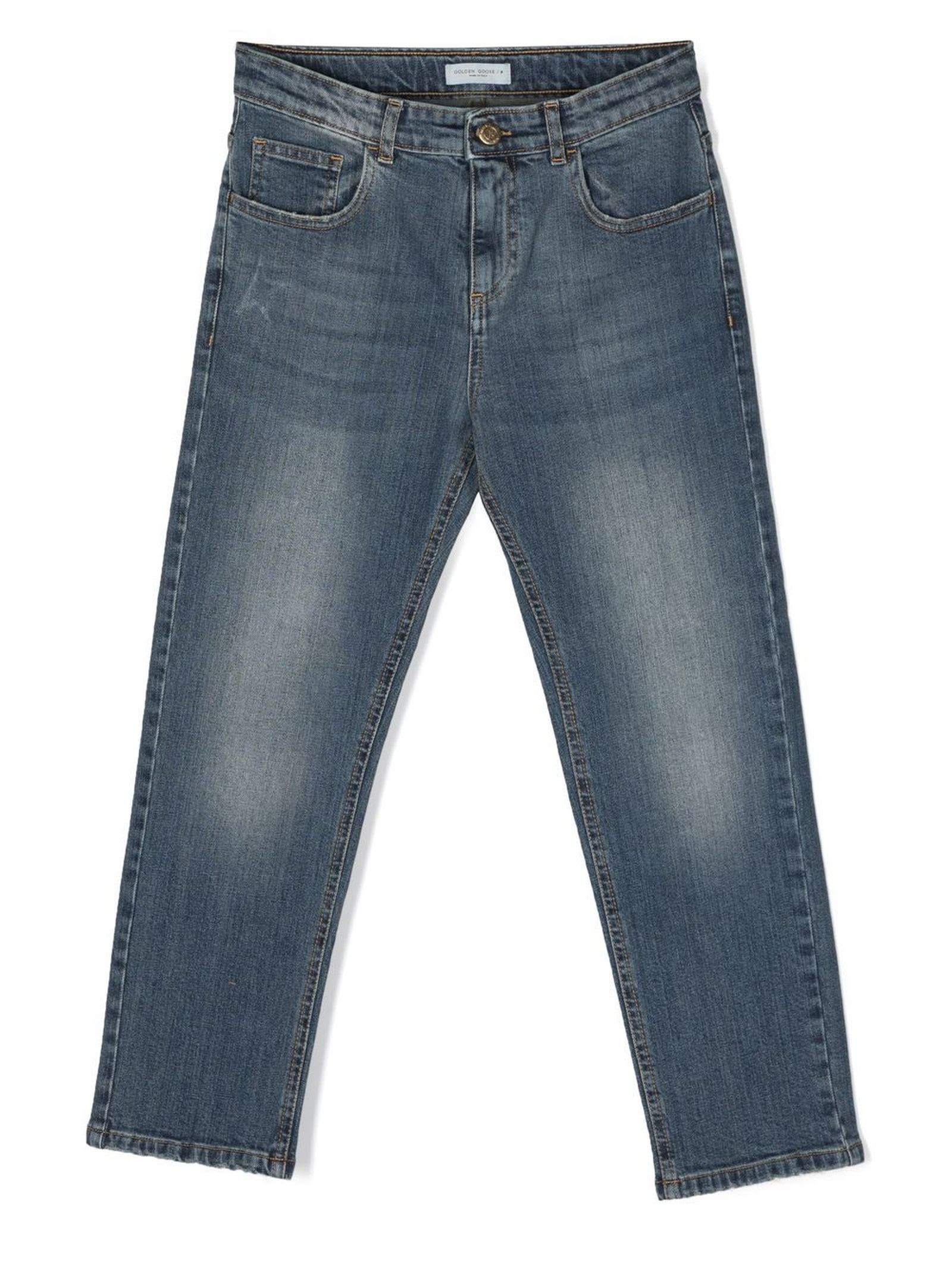 Golden Goose Girl's Journey Medium Stone Wash Stretch Jeans