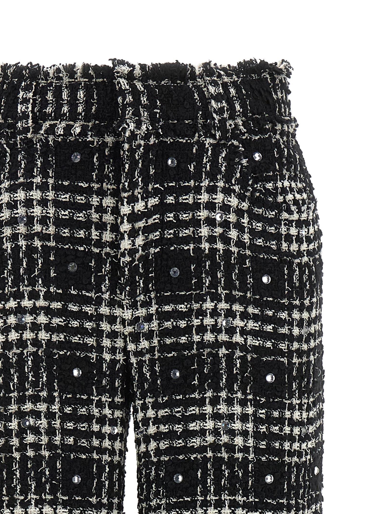 Giuseppe Di Morabito Textured Trousers With Frayed Hem And Elastic Waistband In Gray