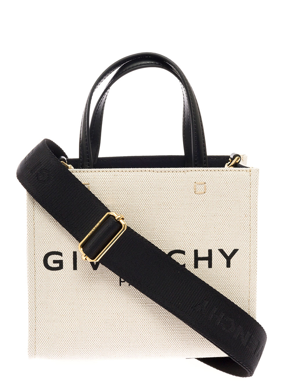 Givenchy Womans G-tote Cotton Canvas And Leather Handbag In Beige