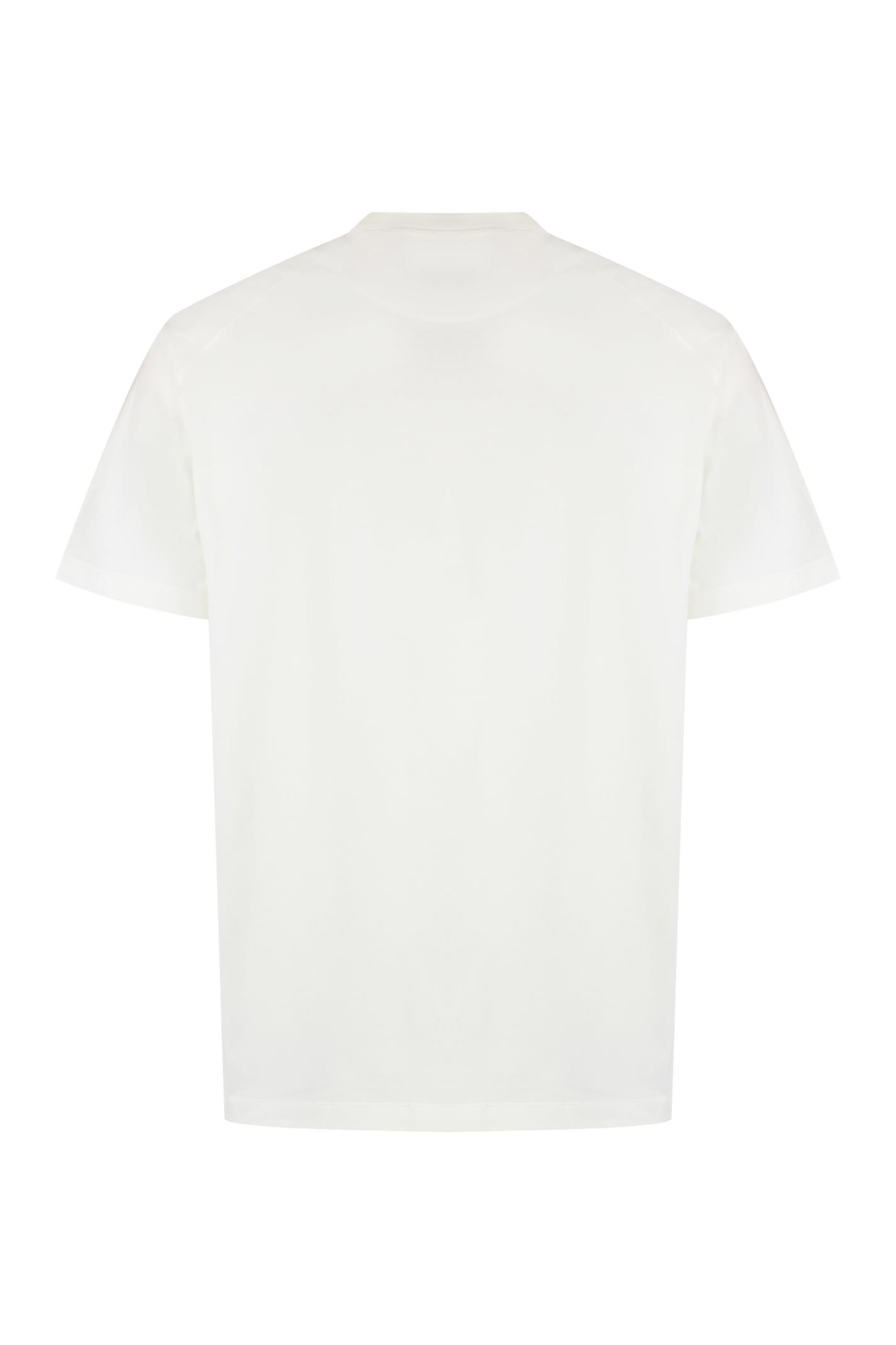 Shop Y-3 Cotton Crew-neck T-shirt In Ivory