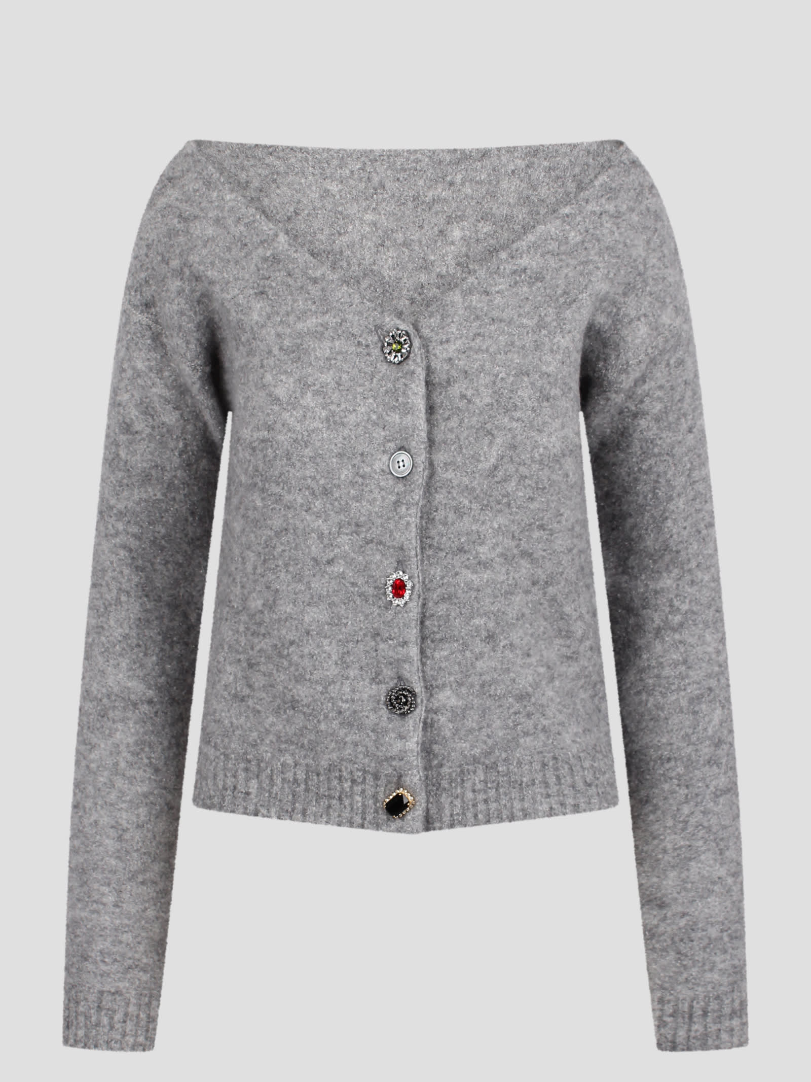 Shop N°21 N.21 Cardigan With Jeweled Buttons