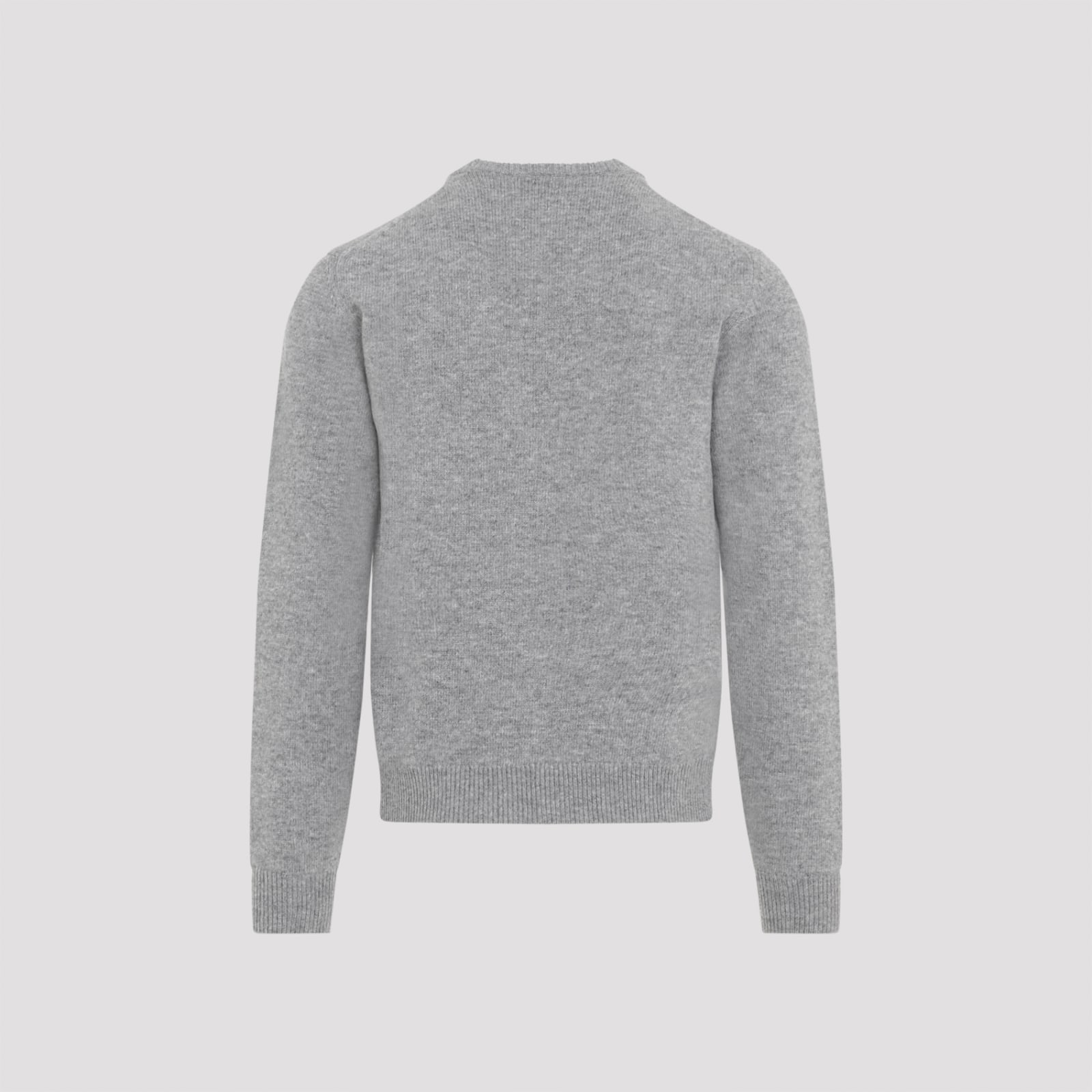 Shop Gucci L/s Crewneck Sweater In Grey White