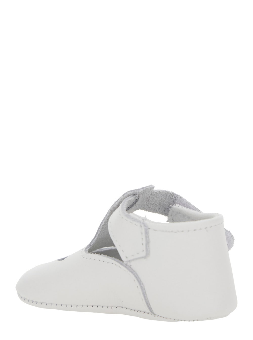 Il Gufo White Baby Shoe In Nappa Leather In White