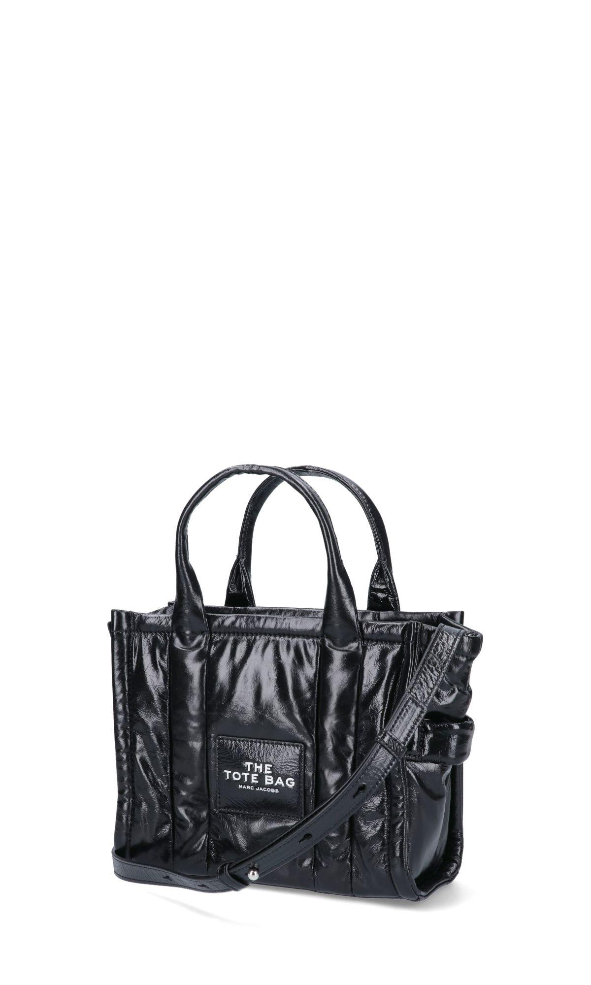 Shop Marc Jacobs Shiny Crinkle Mini Bag In Black