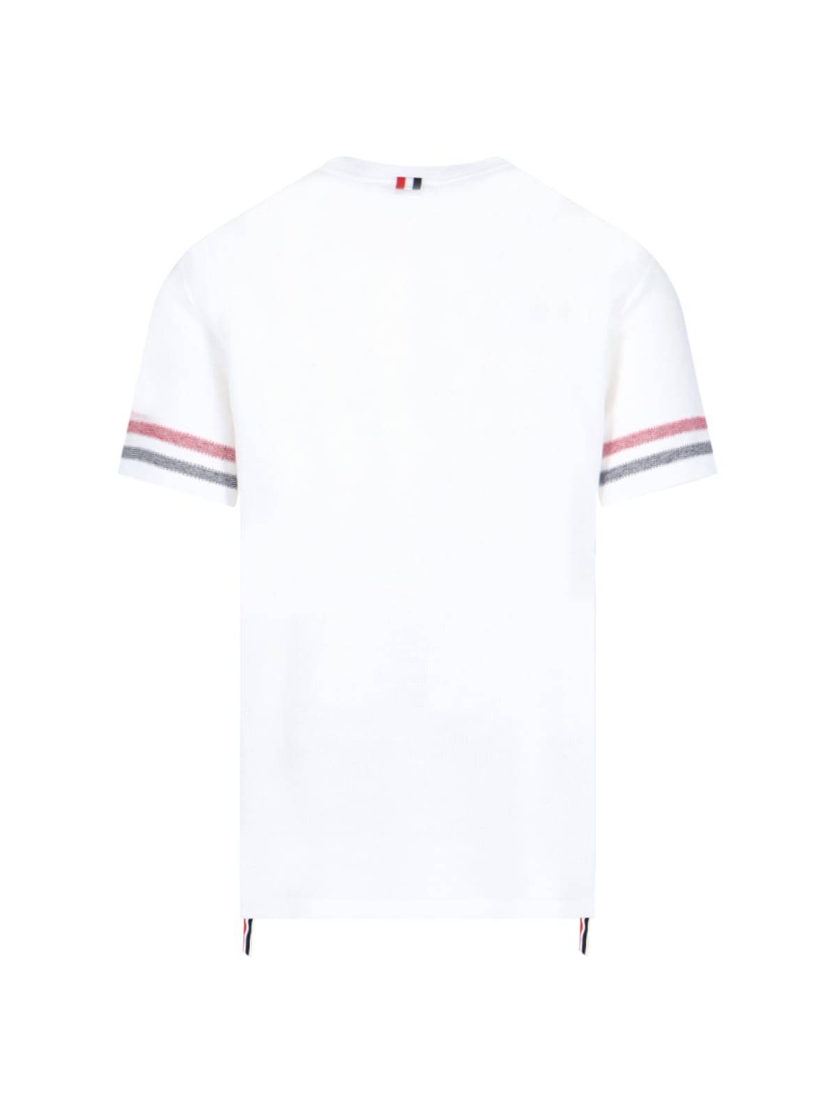 Shop Thom Browne Sleeve Detail T-shirt In White