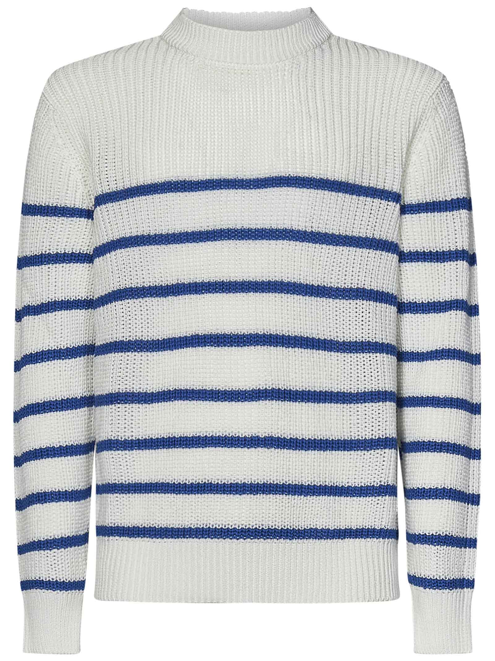 Shop Malo Sweater In Bianco/thira