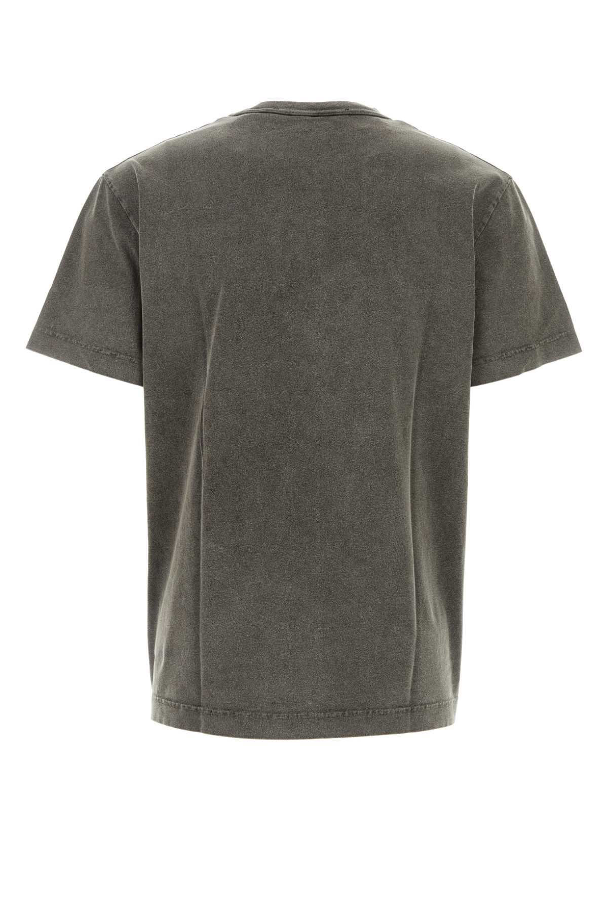 Shop Alexander Wang Graphite Cotton T-shirt In Washedcharcoal