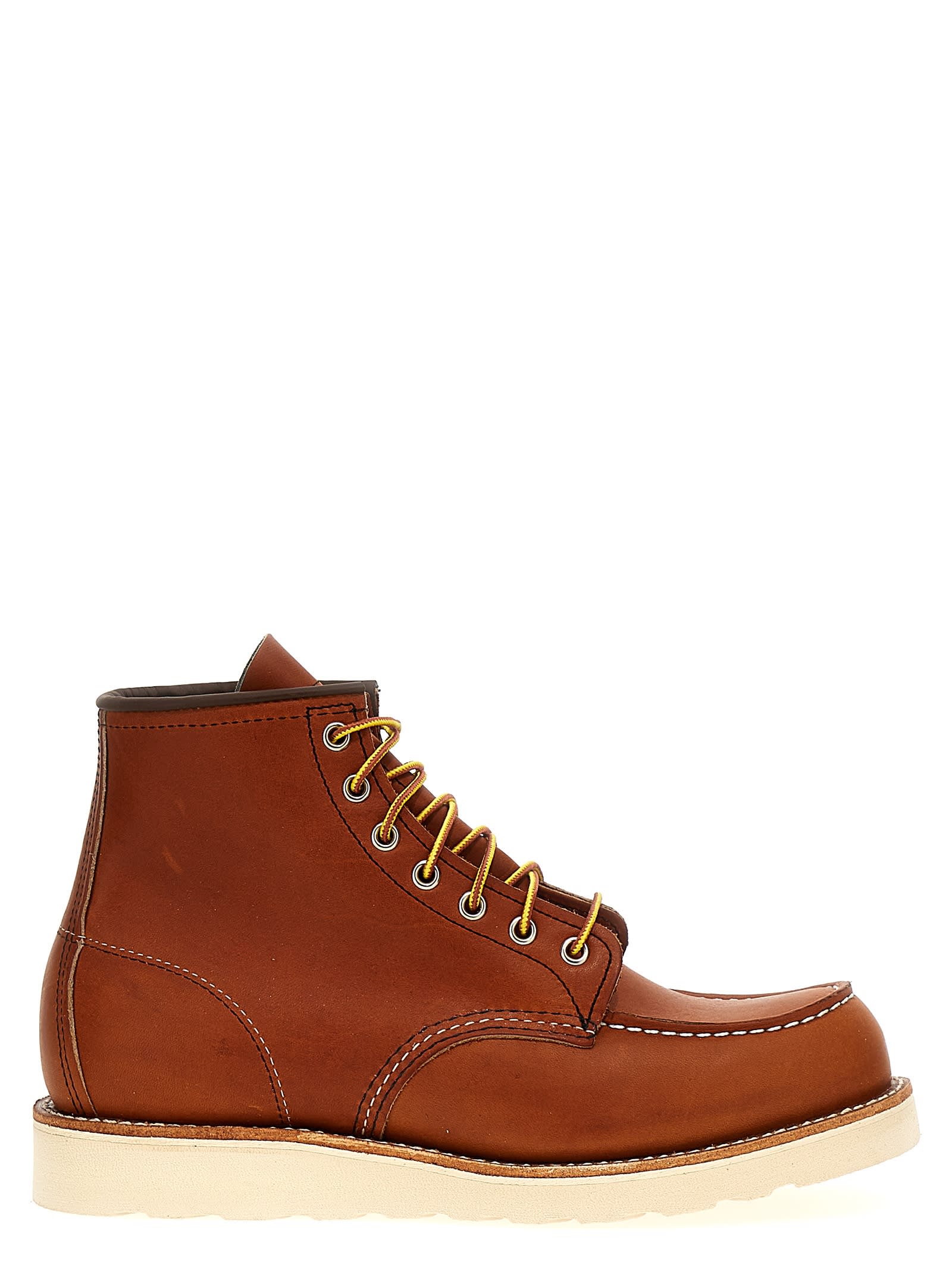 Red Wing Classic Moc Ankle Boots In Brown