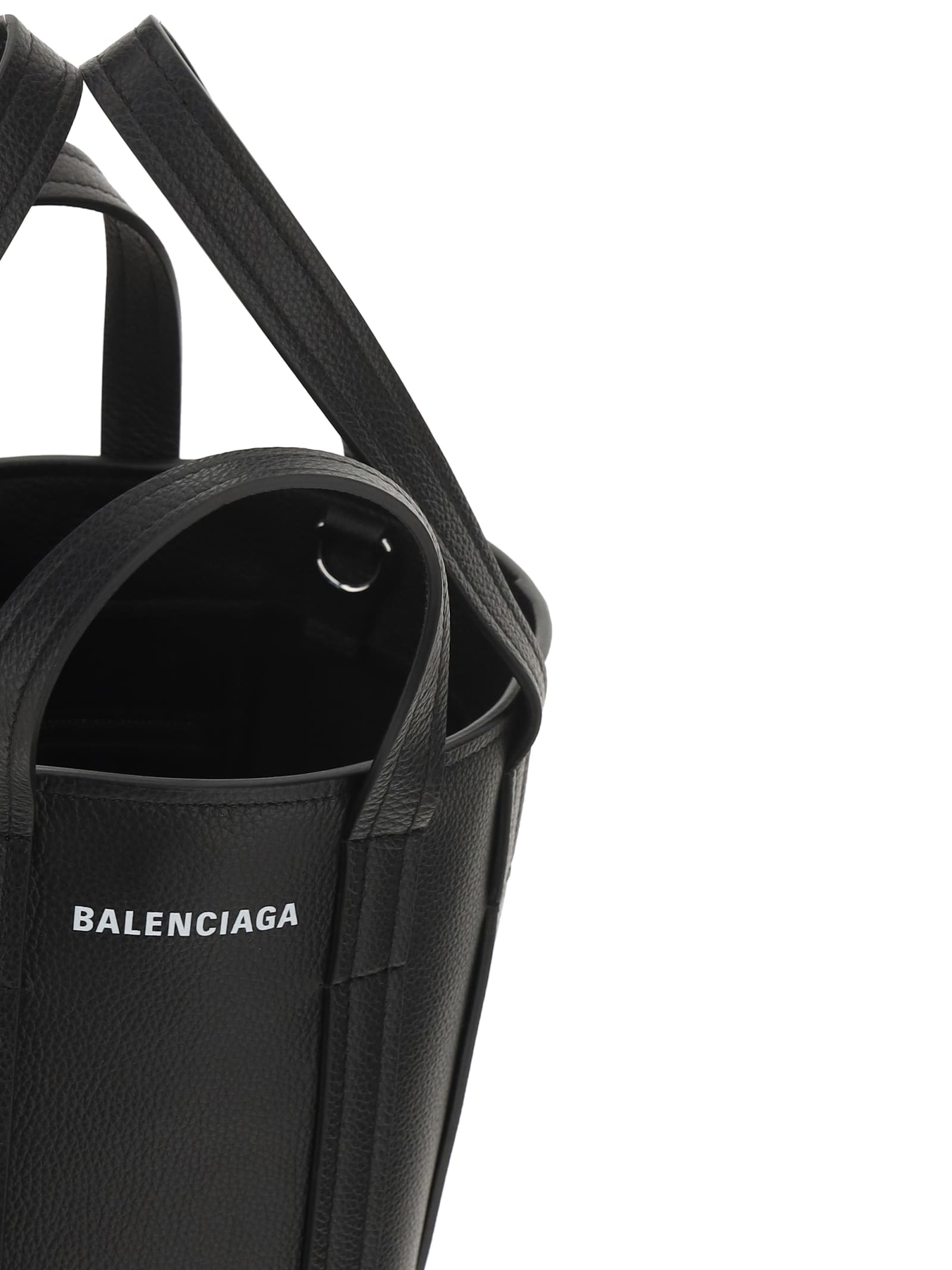 Shop Balenciaga Everyday Handbag In Black/l White