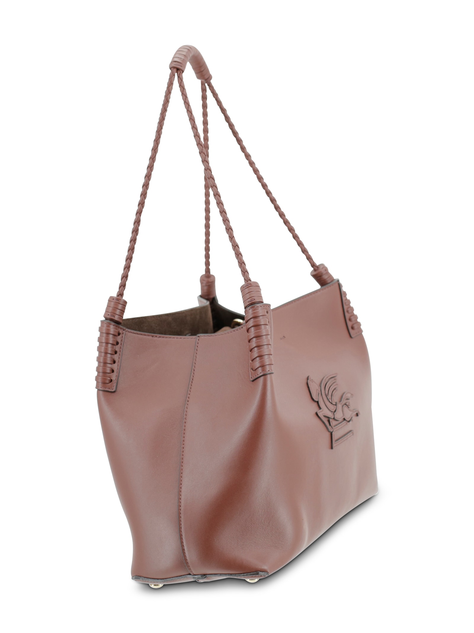 【時を超えた優雅さ】ETRO Libra レザー ロゴ ショルダーバッグ ETRO Libra Shoulder Bag | Brown | FARFETCH