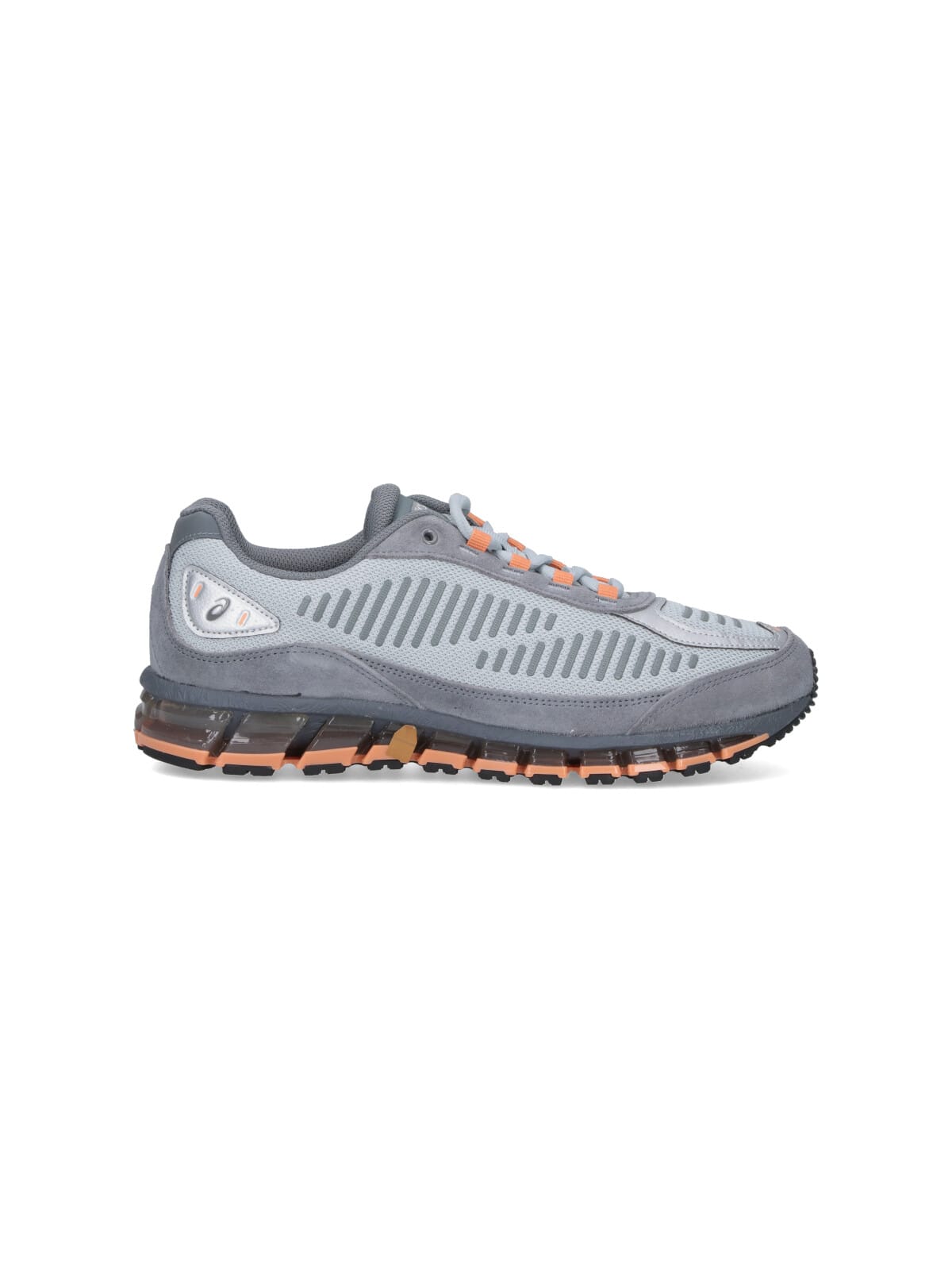 Asics Streamlined Grey Sneakers With Accent Details In Gray
