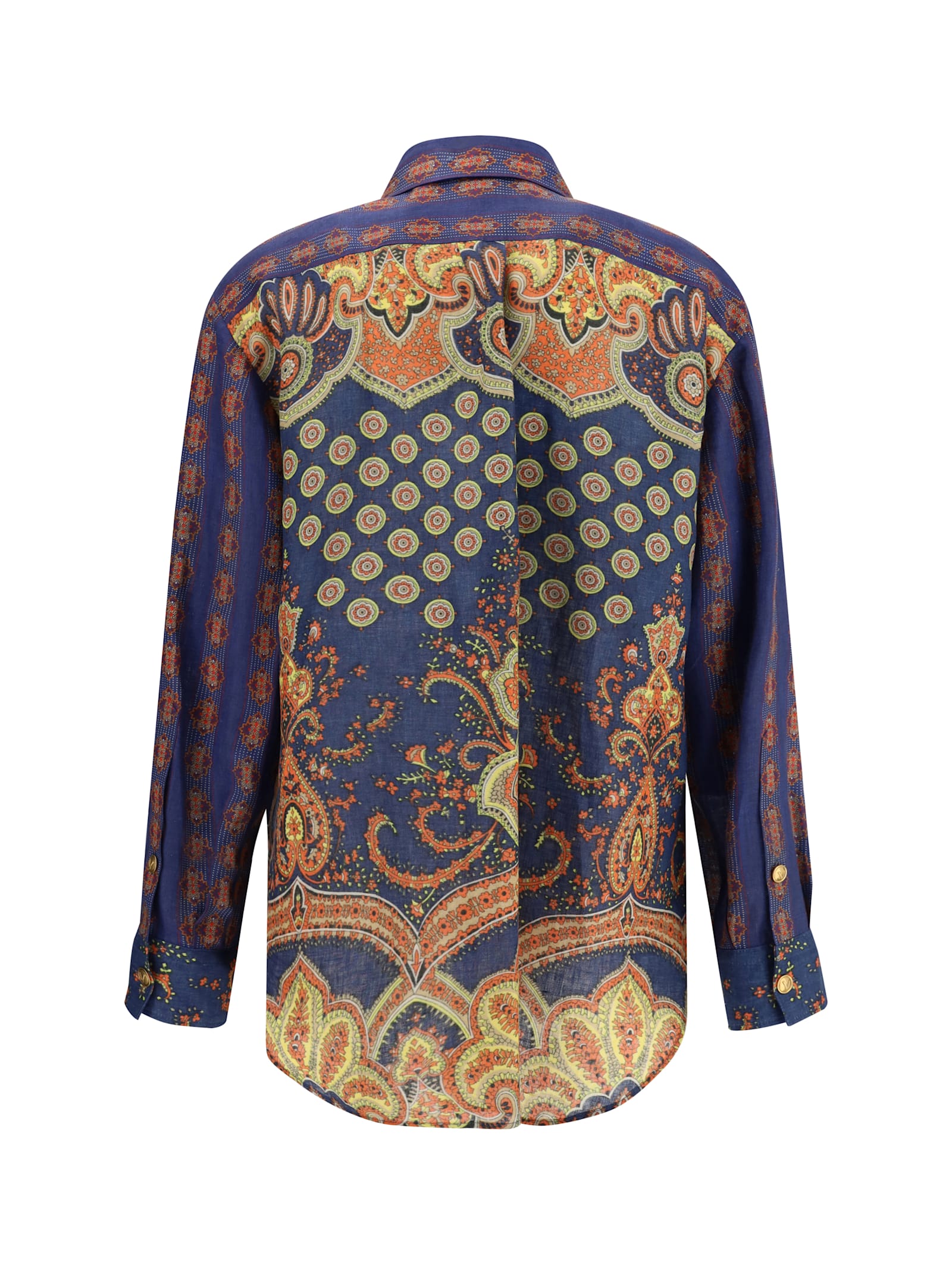 Shop Valentino Multicolor Shirt In Indaco/multicolor