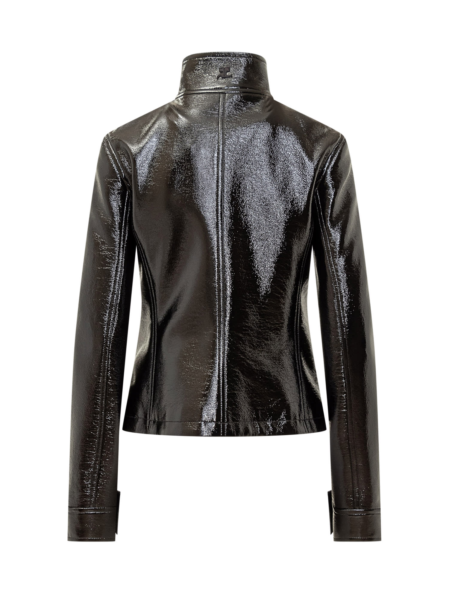 Courrèges Courreges 'motorcycle Vinyl' Jacket In Black