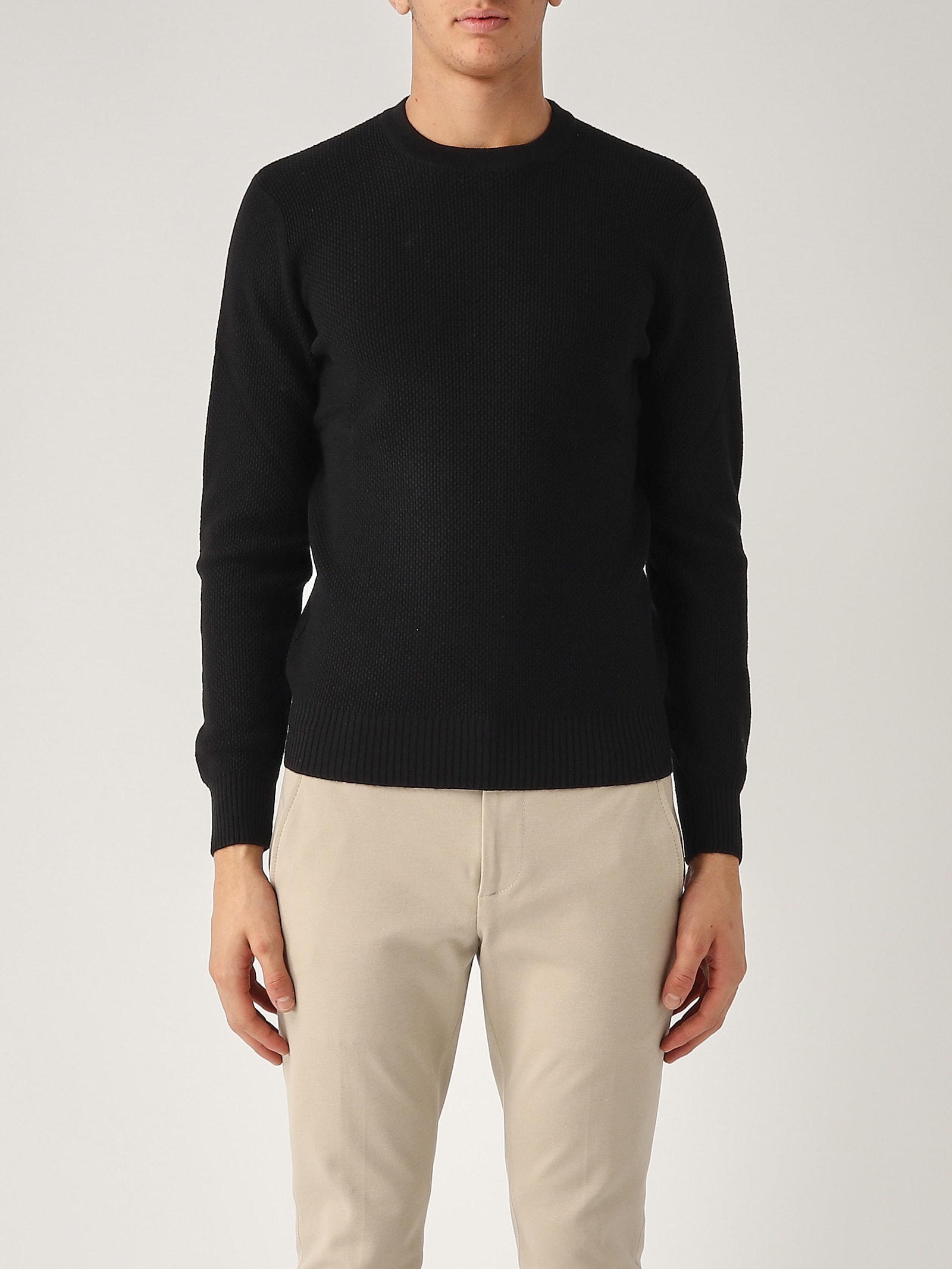 Gran Sasso Girocollo M/l Sweater In Black