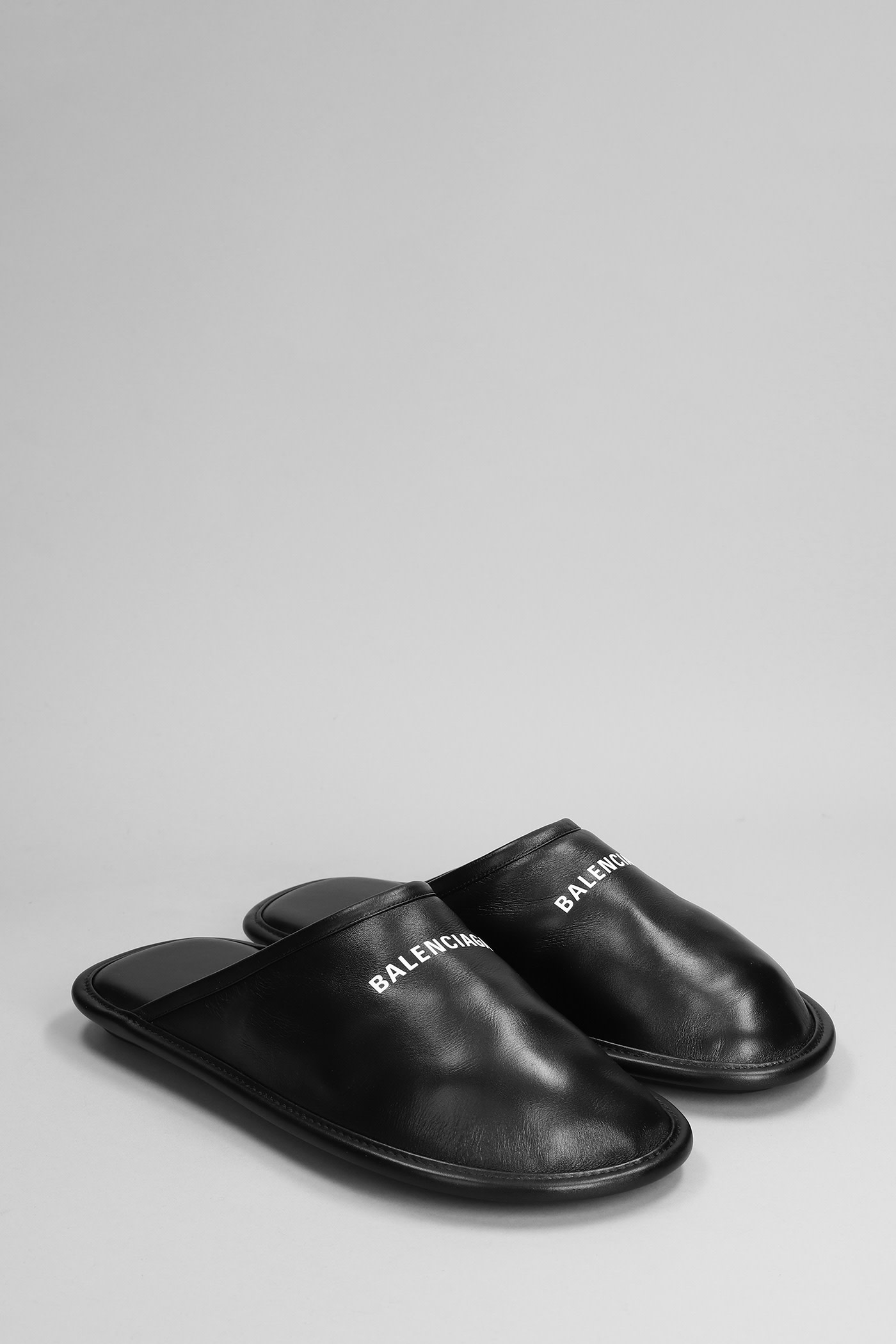Shop Balenciaga Slipper-mule In Black Leather