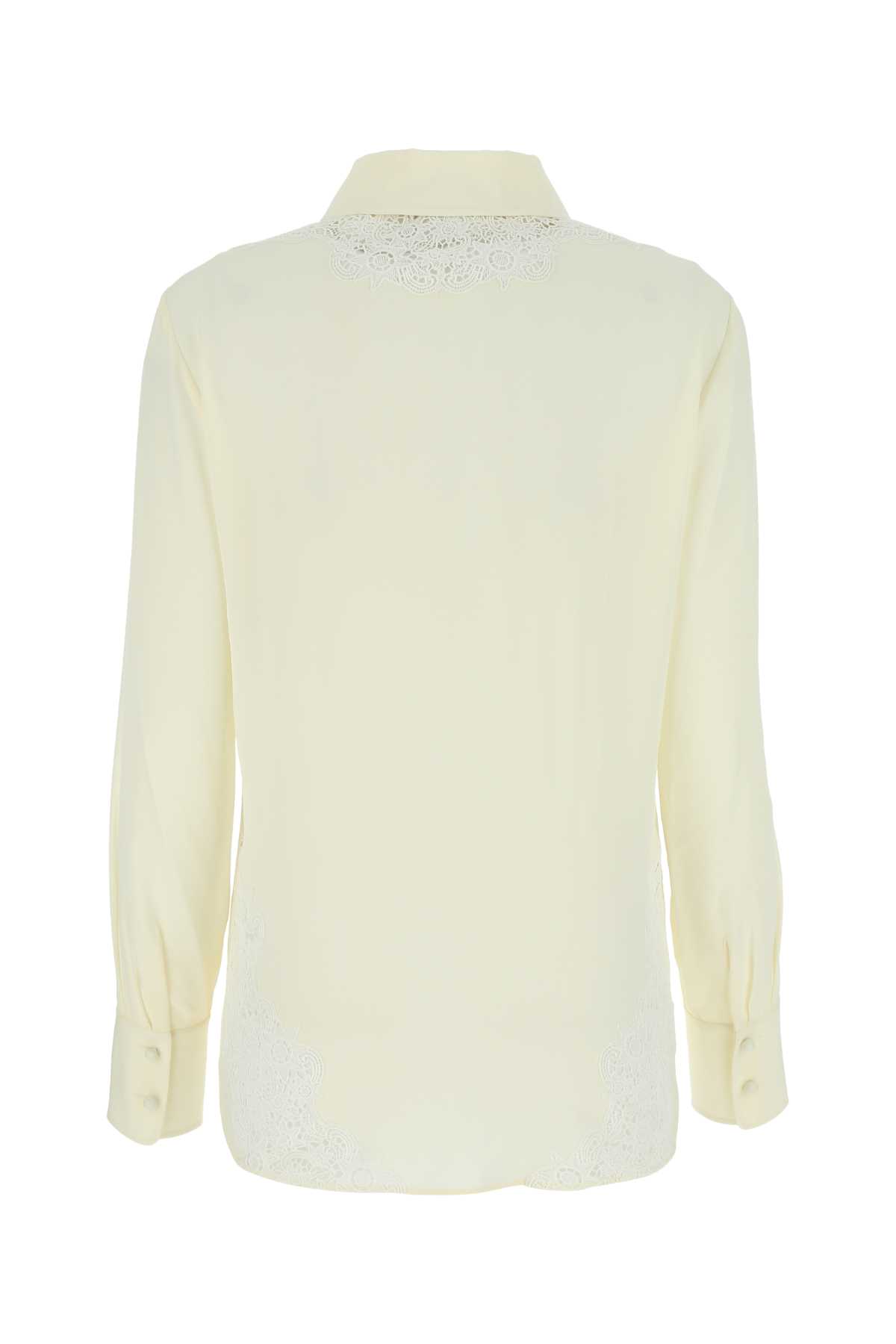 Chloé Ivory Crepe Shirt In 103
