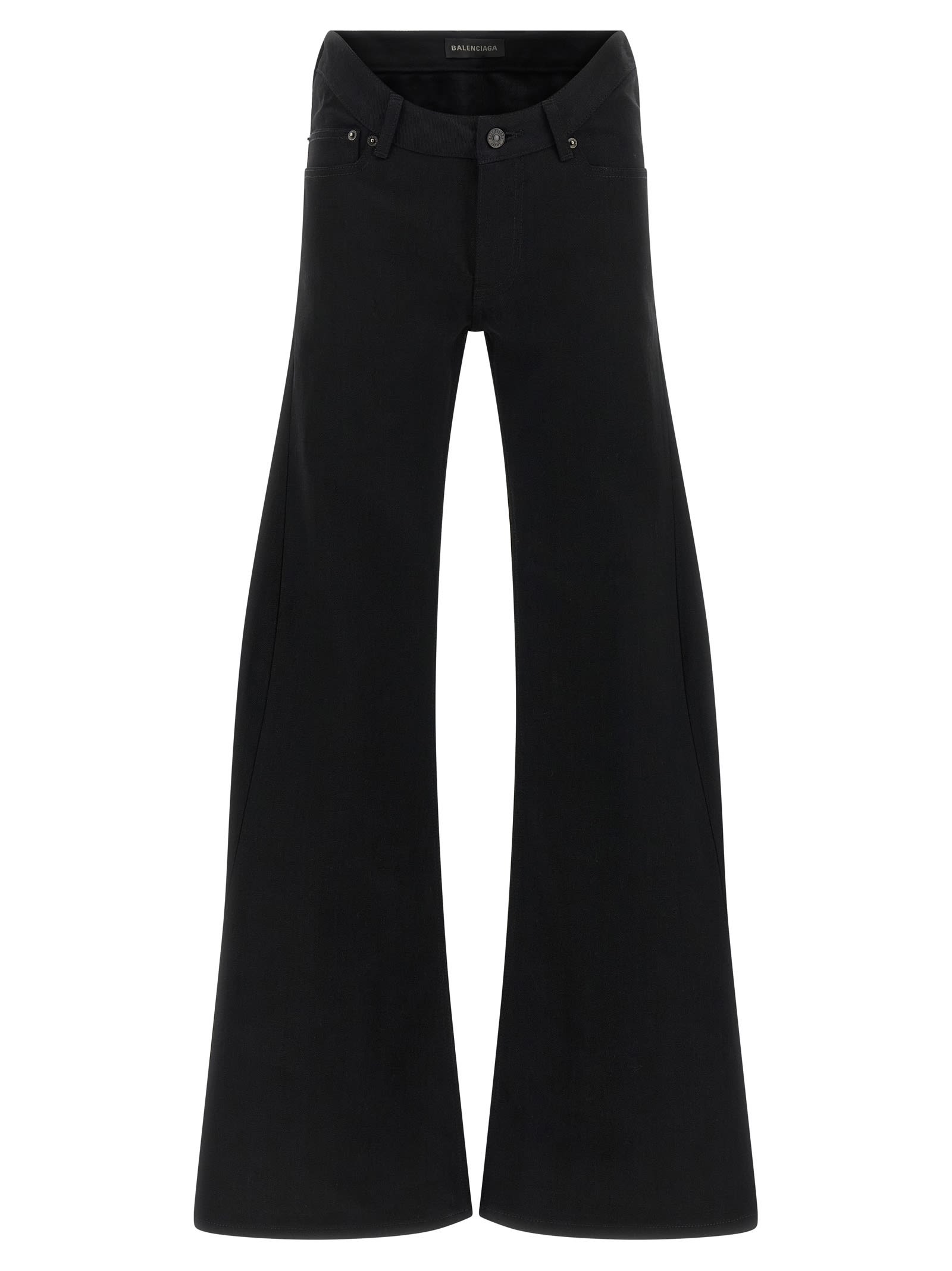 Balenciaga Flared Leg Jeans With Pockets And Loops In Black